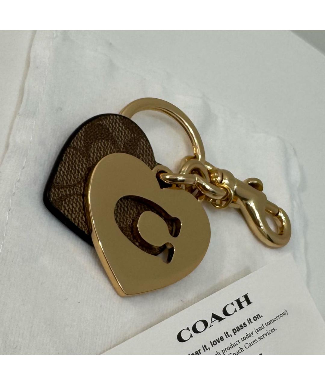 COACH Золотой брелок, фото 3