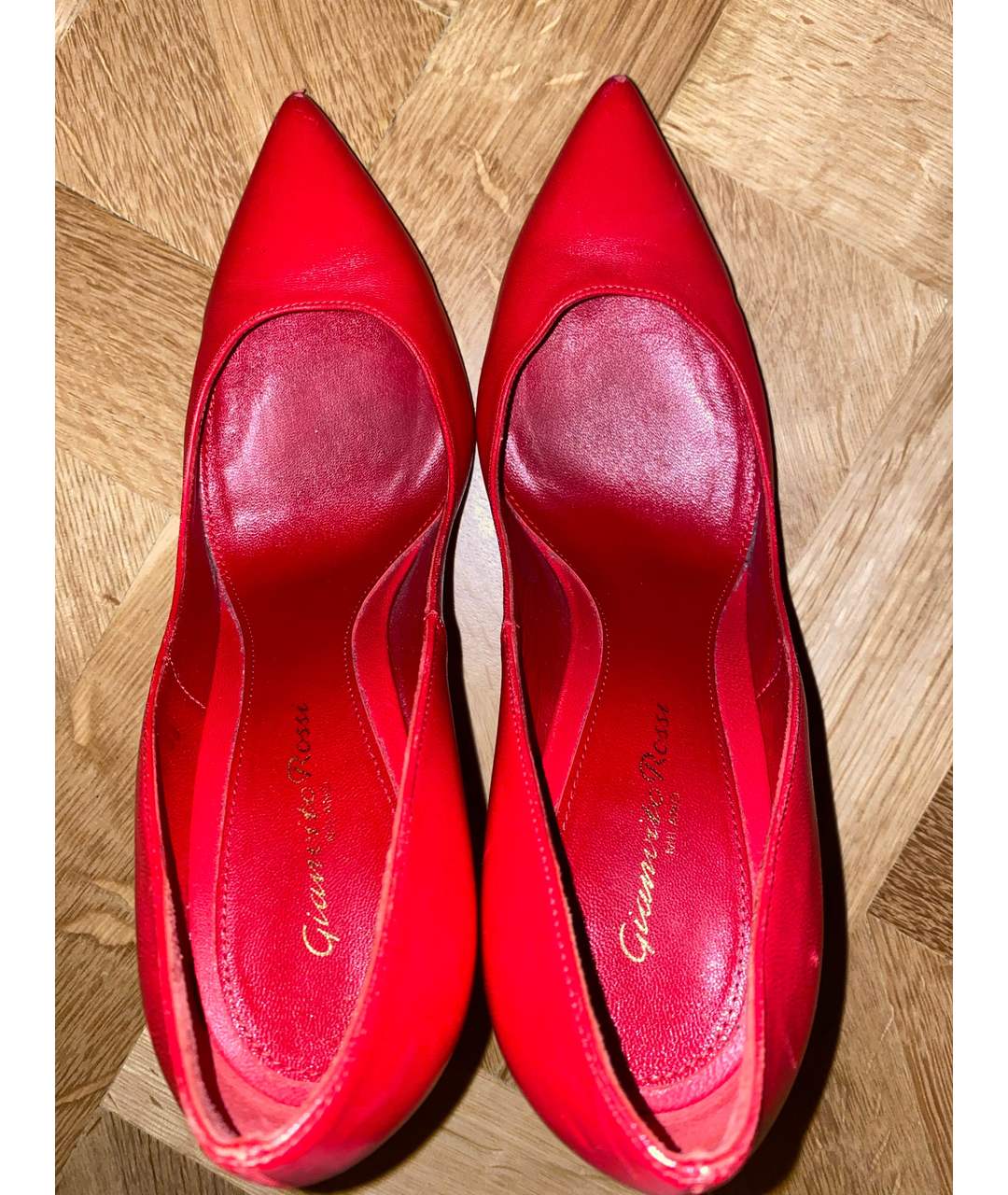 GIANVITO ROSSI Красные кожаные туфли, фото 3