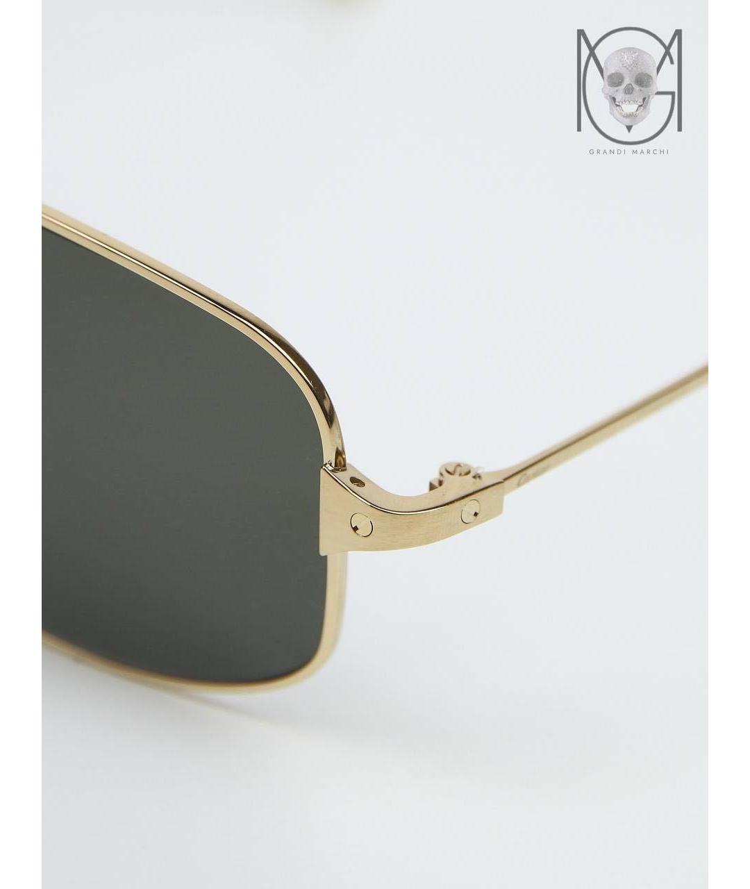 CARTIER Золотые металлические солнцезащитные очки, фото 4