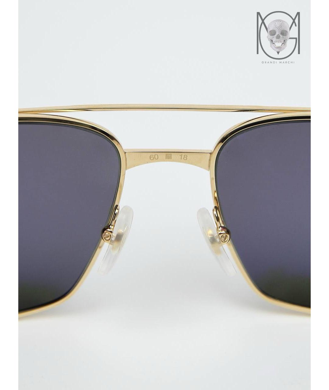 CARTIER Золотые металлические солнцезащитные очки, фото 5