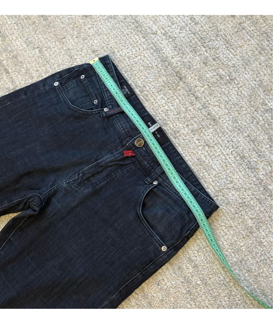 KITON Антрацитовые хлопковые прямые джинсы, фото 4