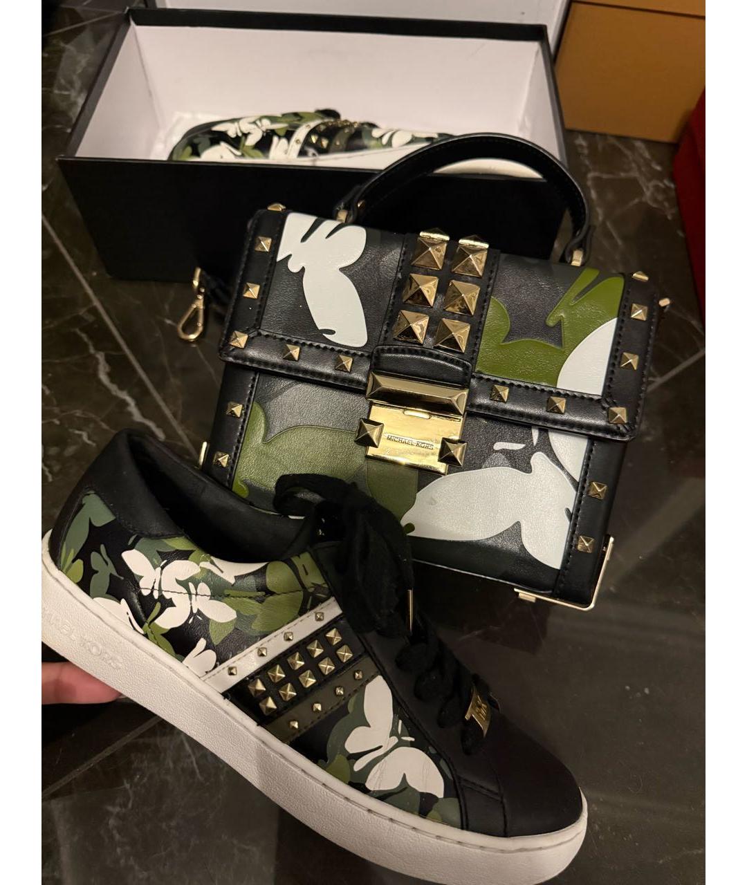 MICHAEL KORS Зеленые кожаные кеды, фото 7