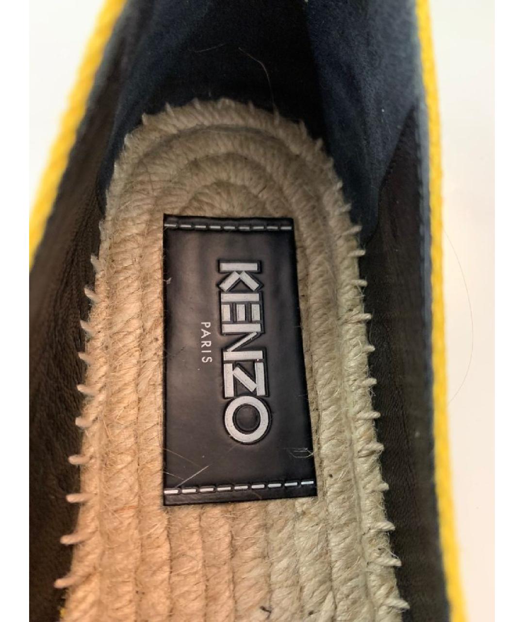 KENZO Горчичные текстильные эспадрильи, фото 9