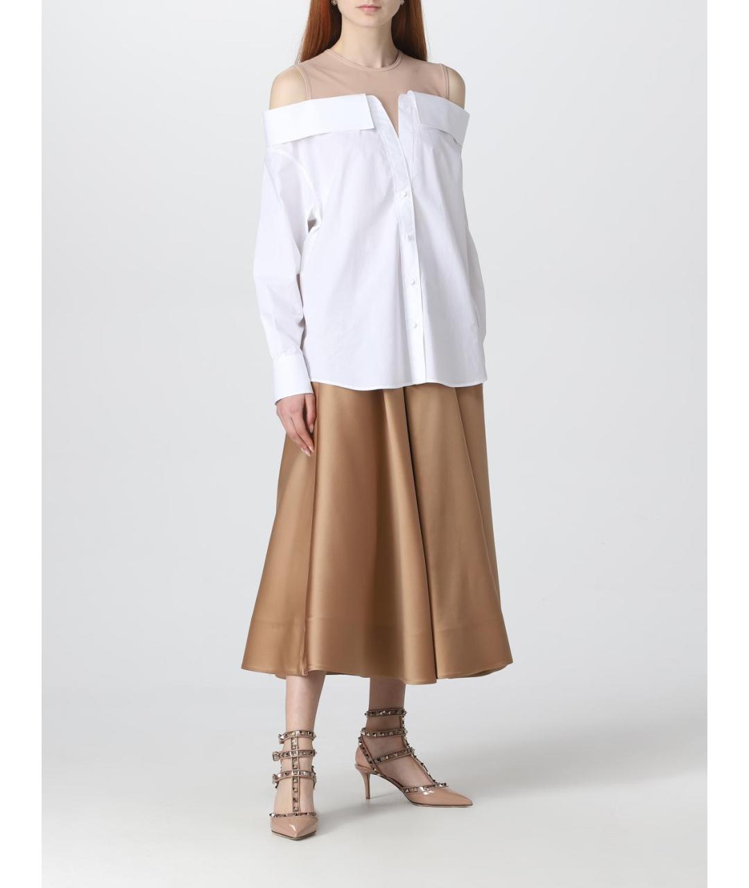 VALENTINO Коричневая юбка миди, фото 3