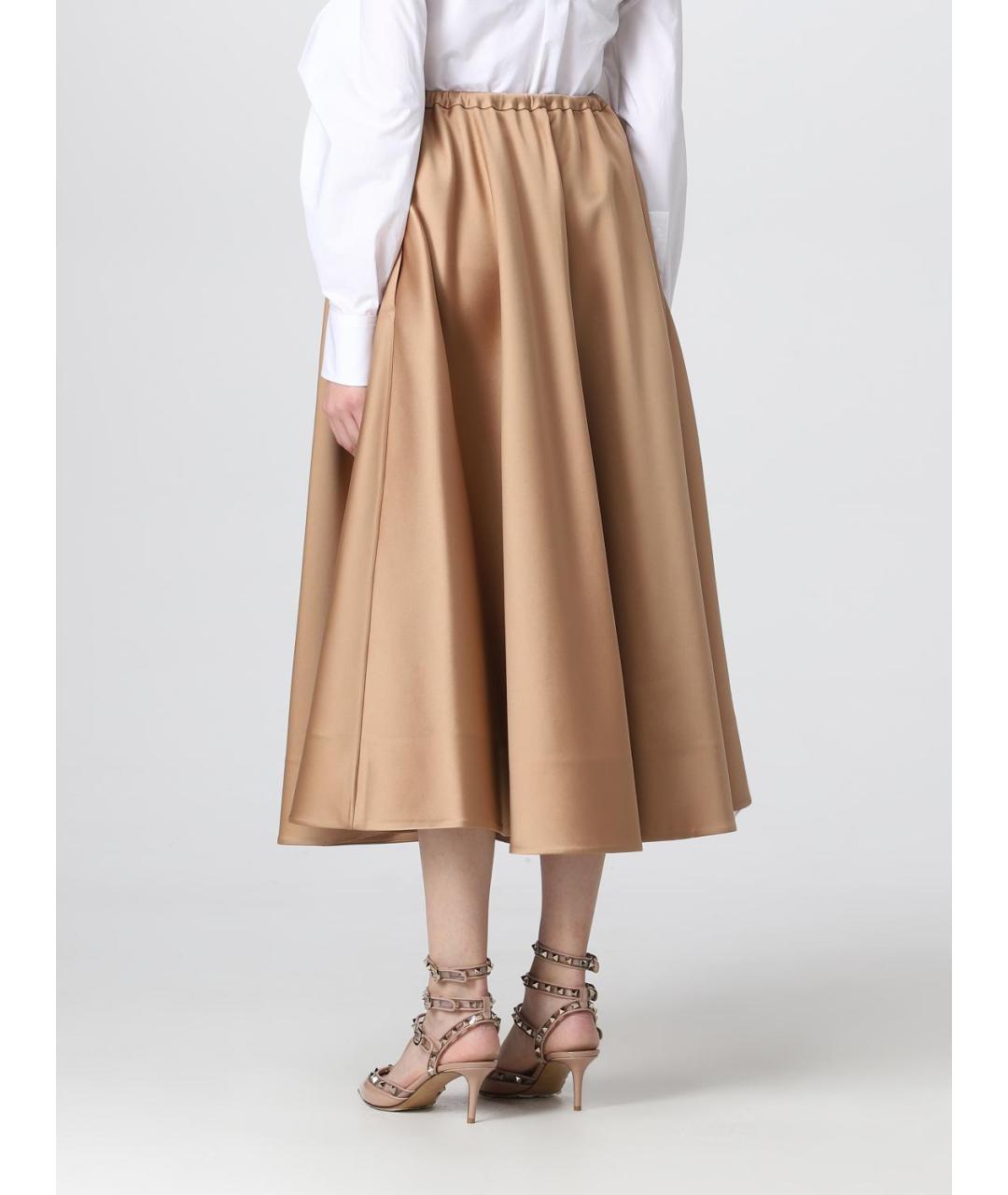 VALENTINO Коричневая юбка миди, фото 4