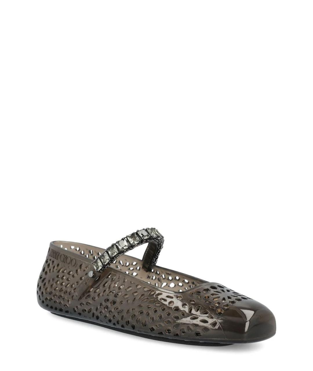 JIMMY CHOO Черные бархатные сандалии, фото 2