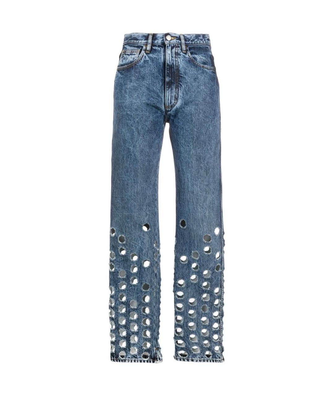 MAISON MARGIELA Синие хлопковые прямые джинсы, фото 1