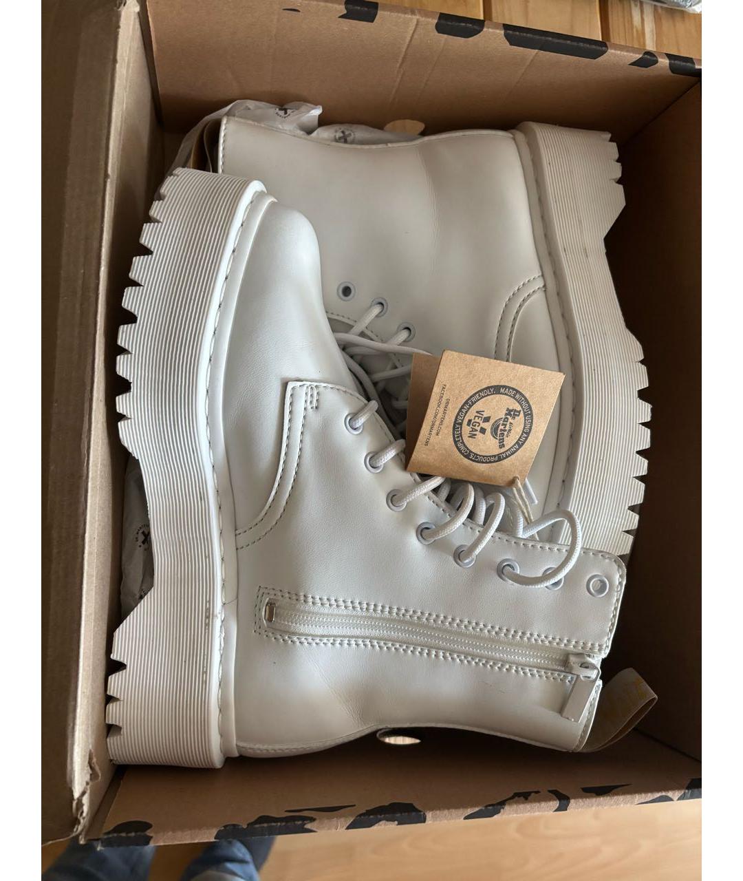 DR. MARTENS Белые ботинки из искусственной кожи, фото 5