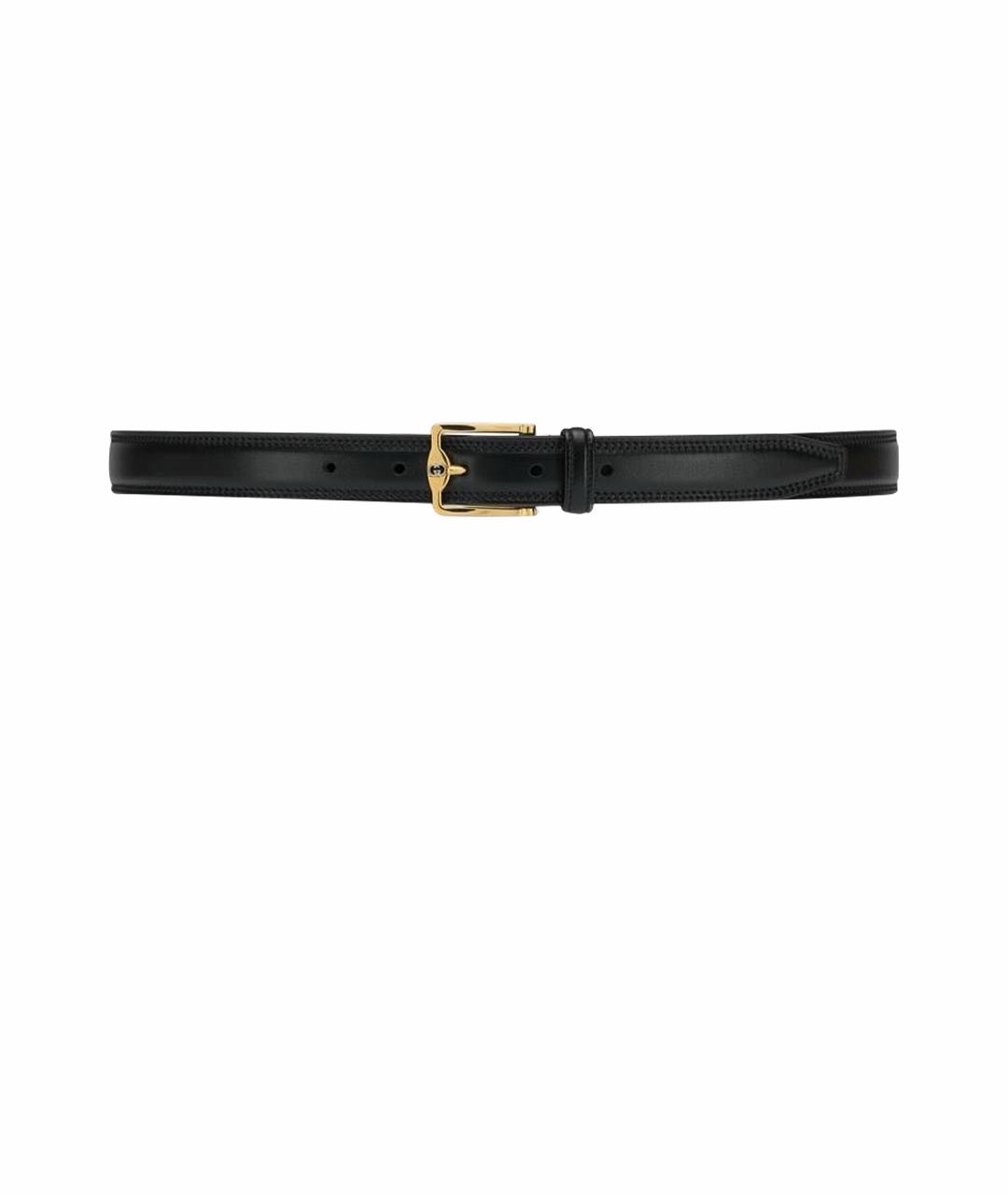GUCCI Черный кожаный ремень, фото 1