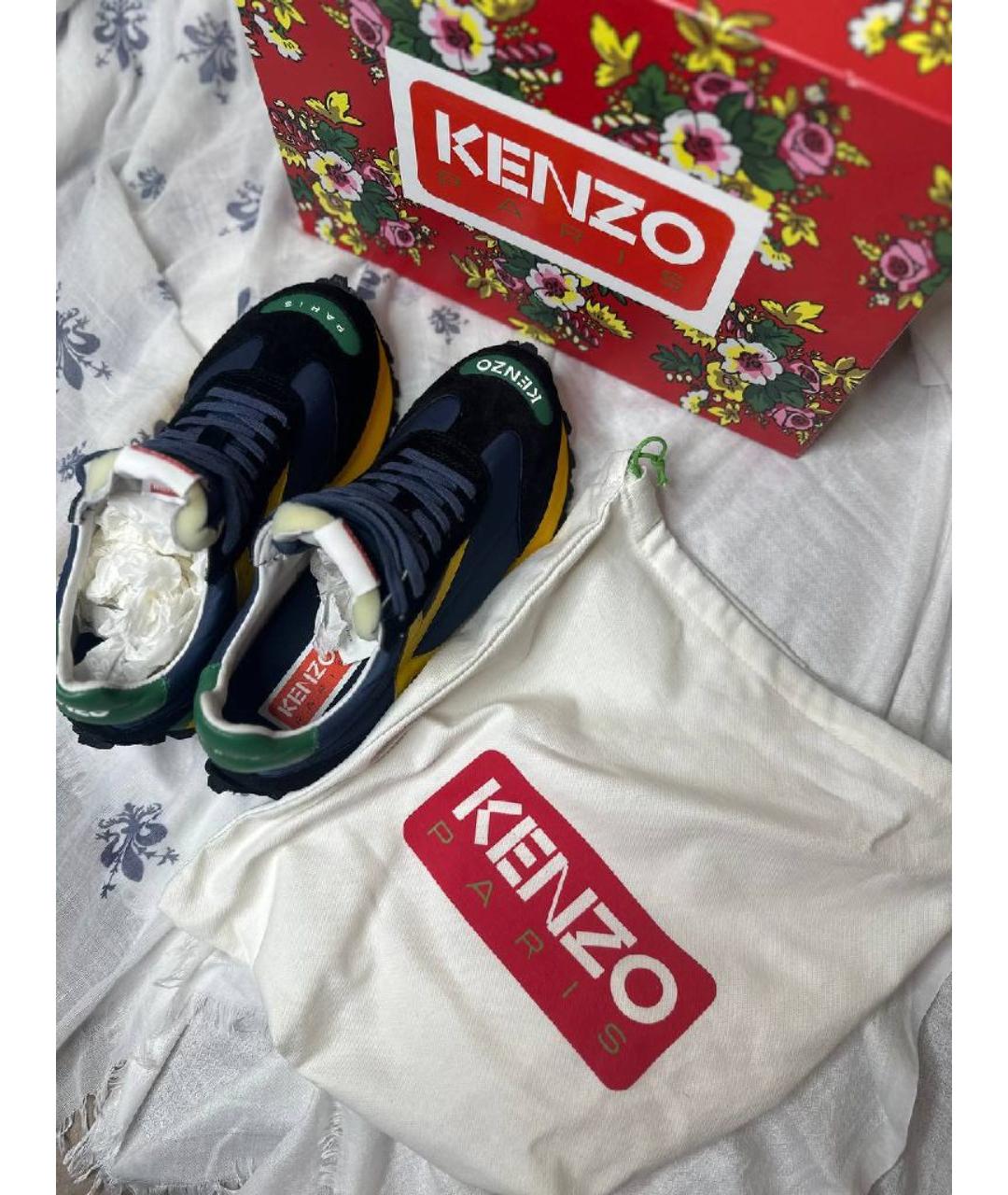 KENZO Мульти текстильные низкие кроссовки / кеды, фото 3