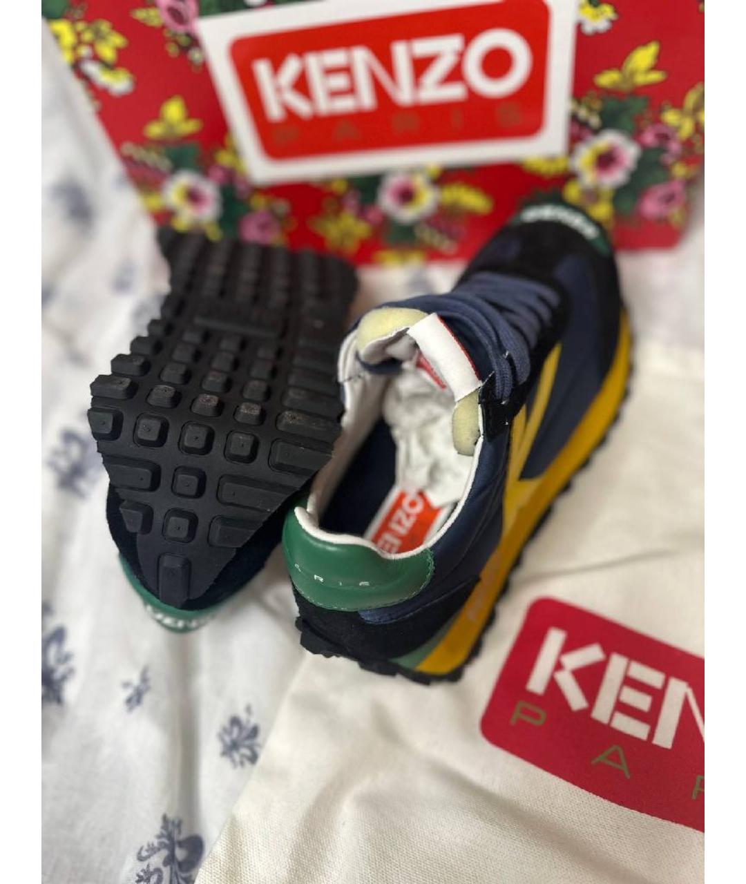 KENZO Мульти текстильные низкие кроссовки / кеды, фото 5