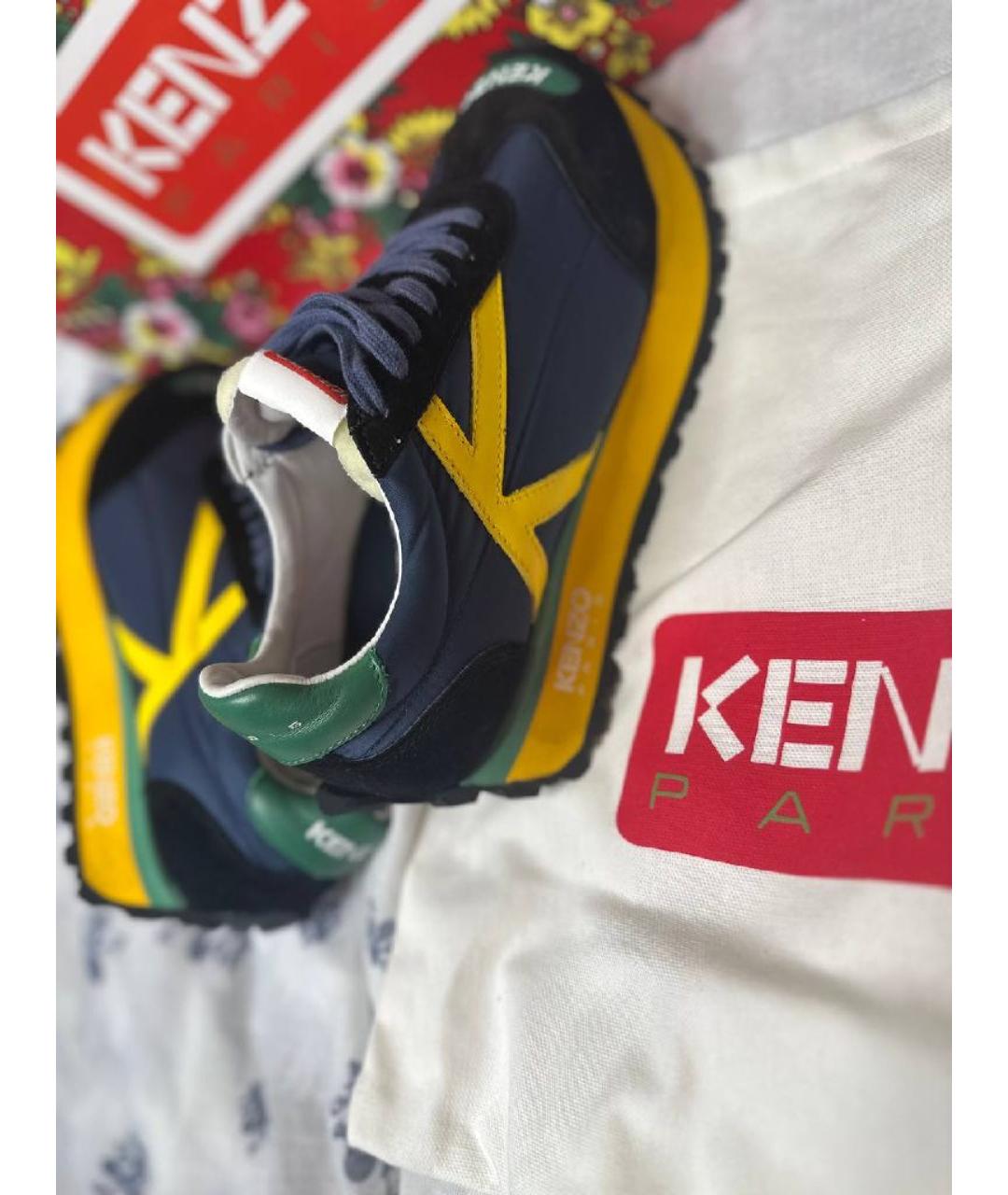 KENZO Мульти текстильные низкие кроссовки / кеды, фото 2