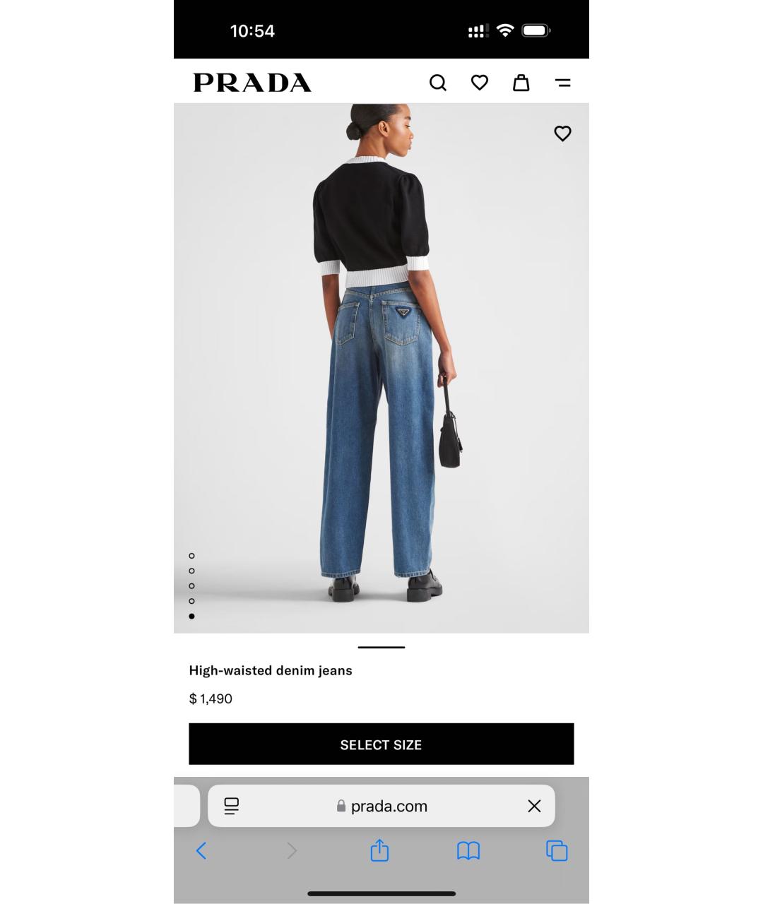 PRADA Прямые джинсы, фото 2
