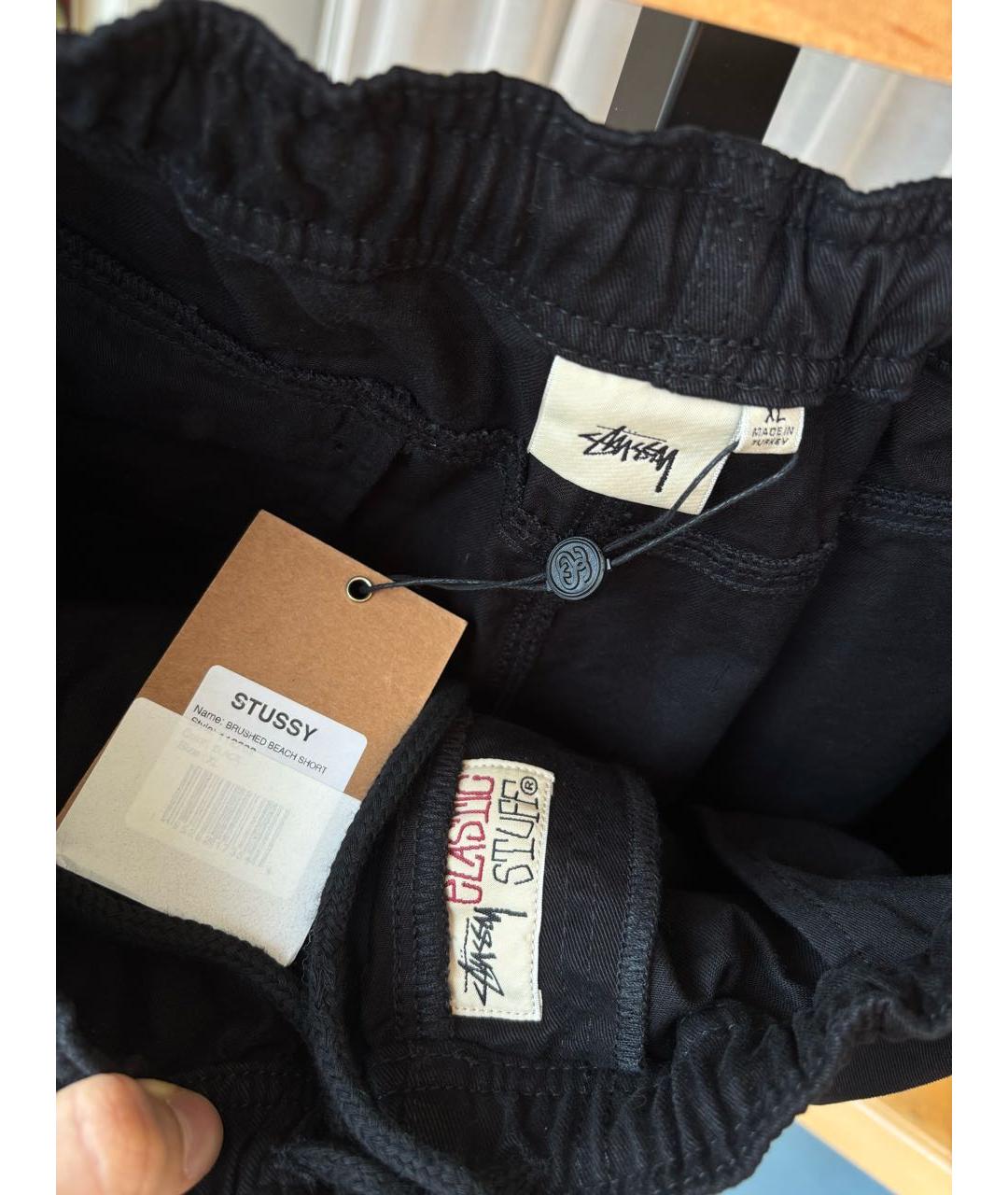 STUSSY Черные хлопковые шорты, фото 8