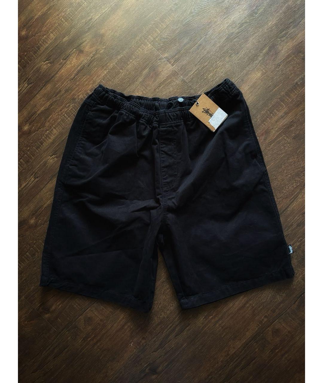 STUSSY Черные хлопковые шорты, фото 3