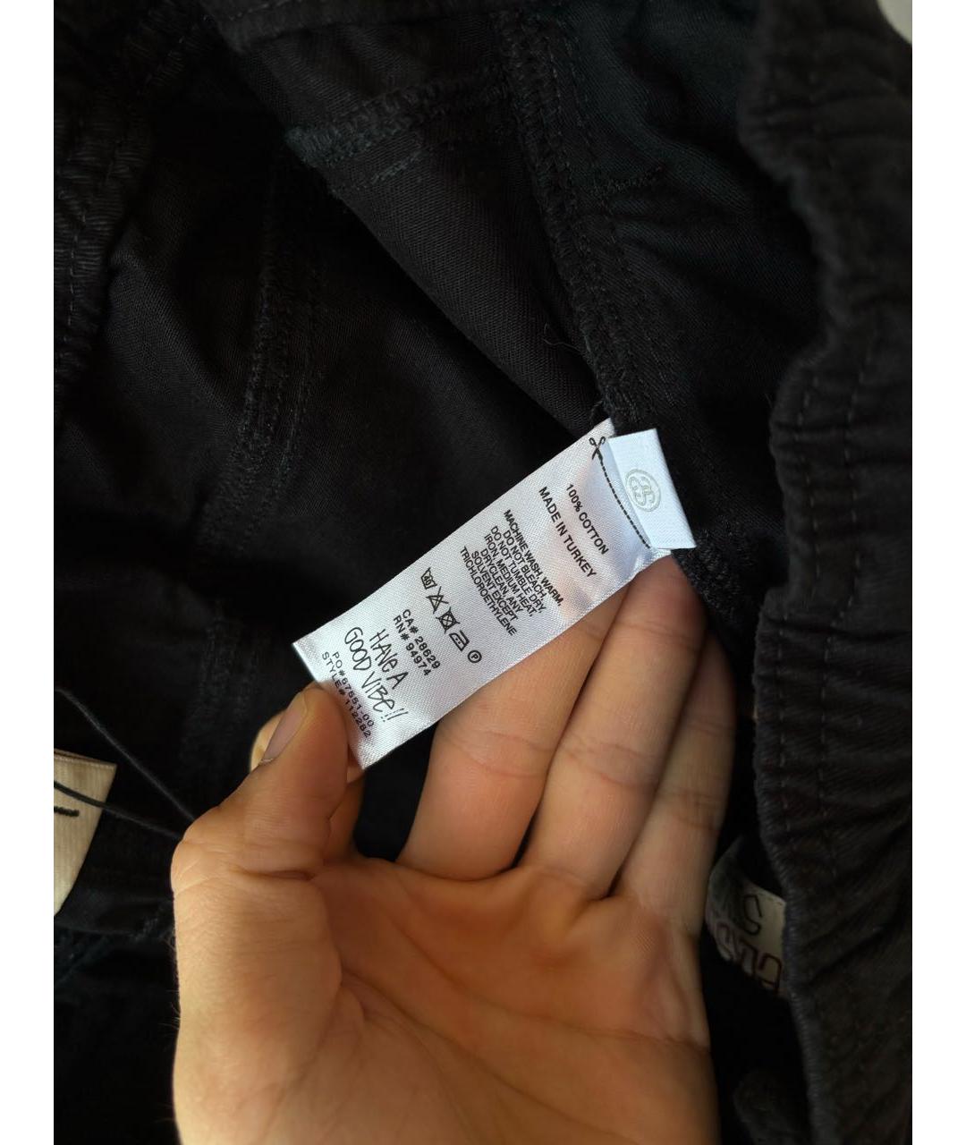 STUSSY Черные хлопковые шорты, фото 7