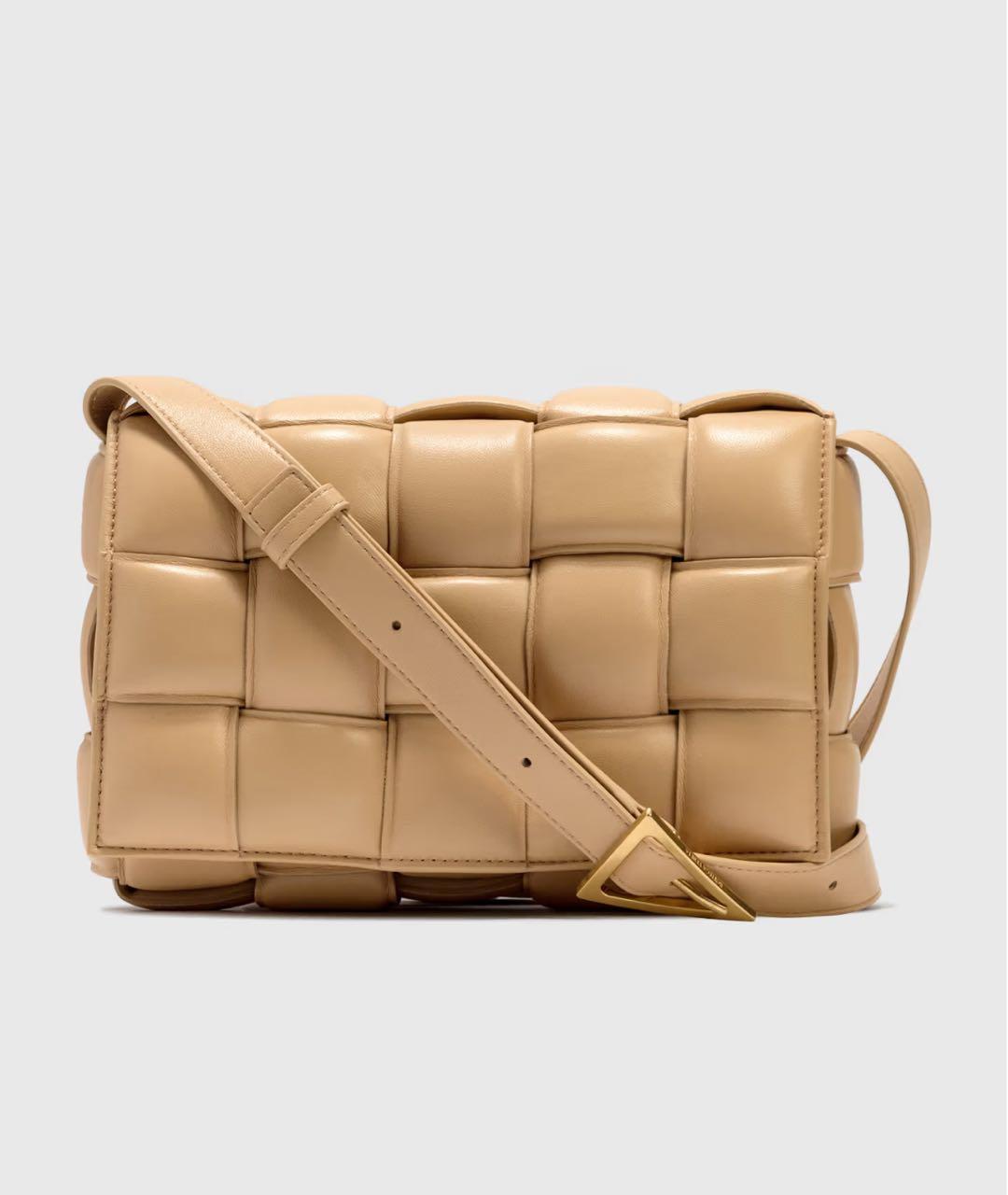 BOTTEGA VENETA Бежевая кожаная сумка через плечо, фото 7