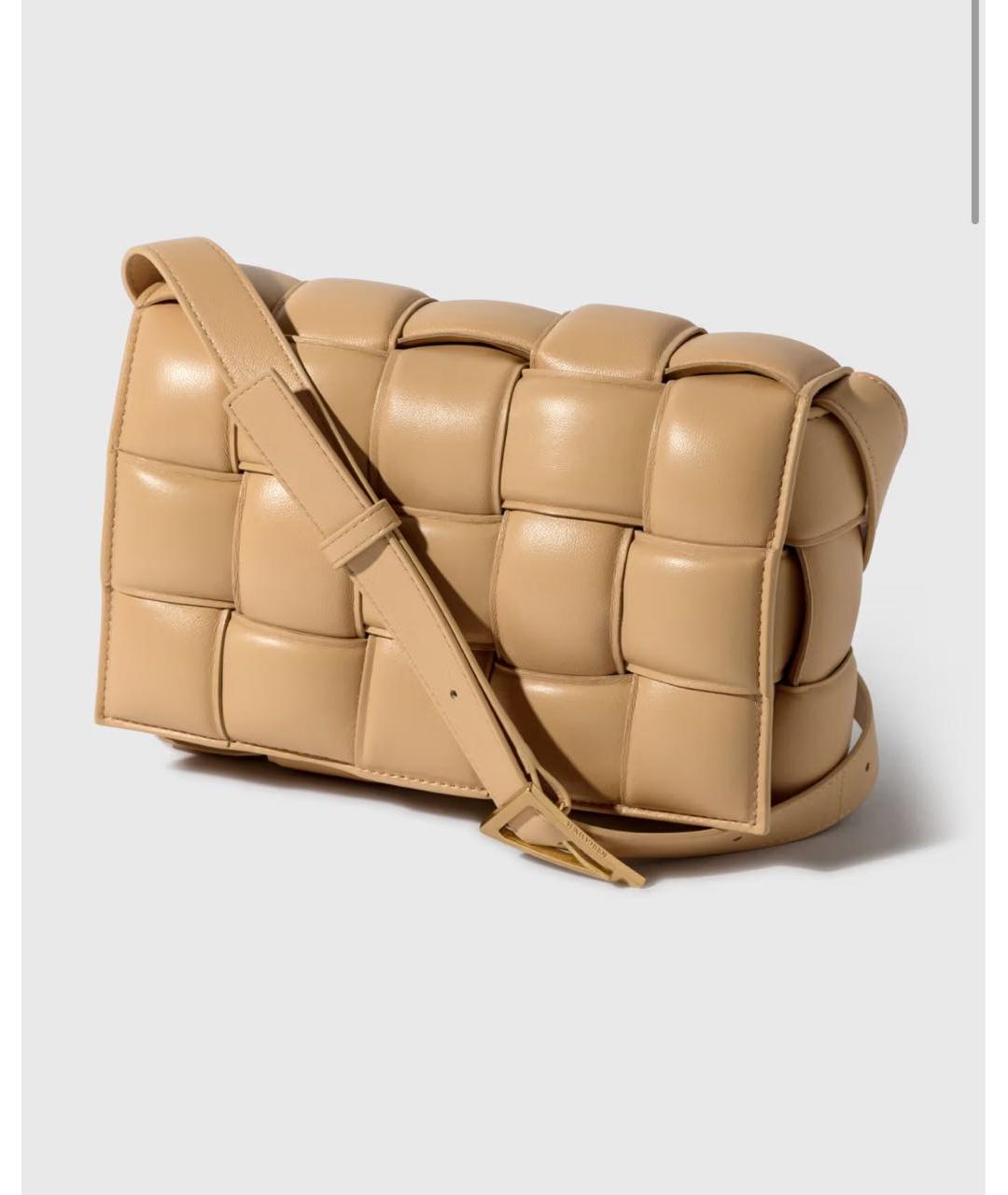 BOTTEGA VENETA Бежевая кожаная сумка через плечо, фото 2