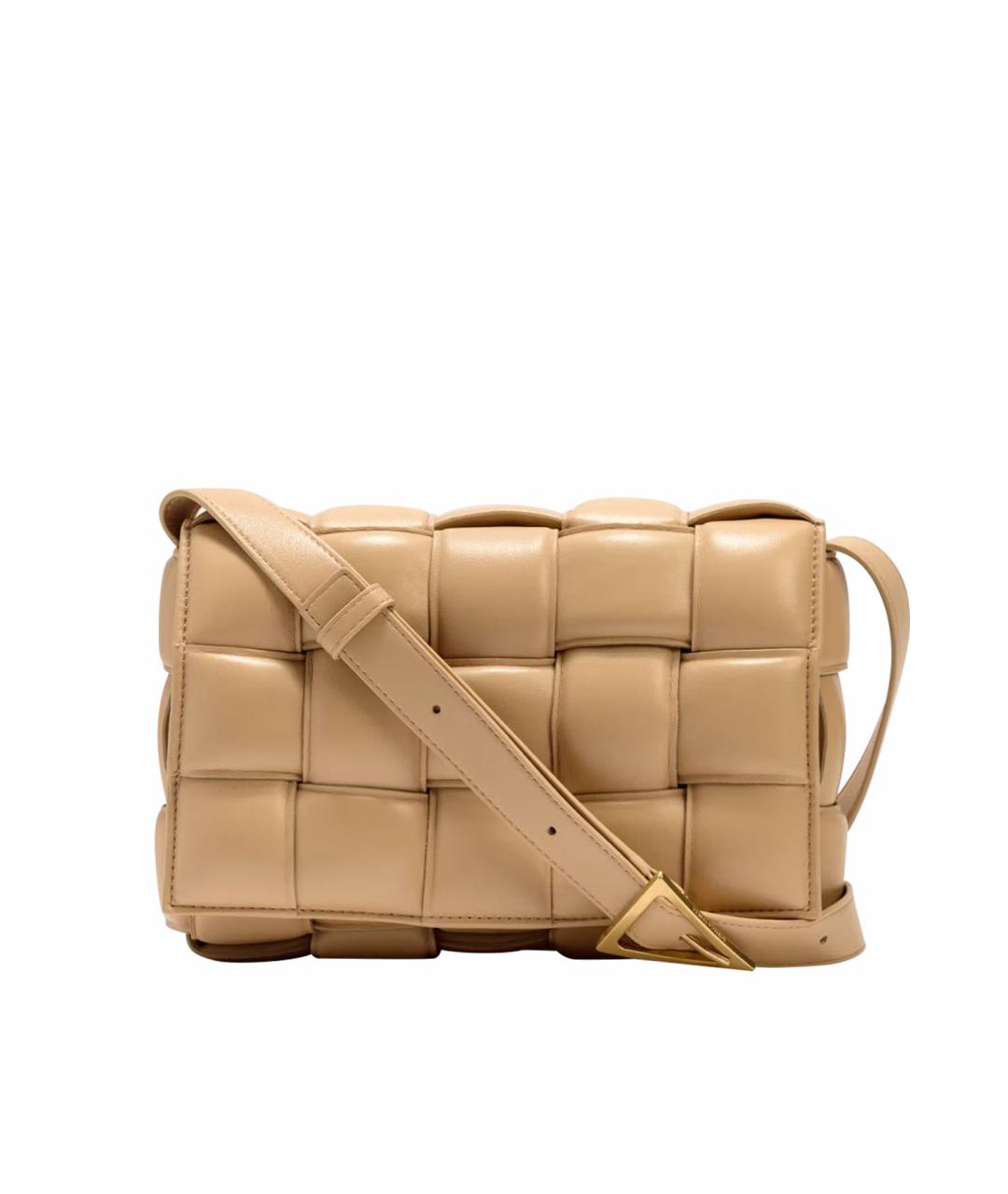 BOTTEGA VENETA Бежевая кожаная сумка через плечо, фото 1