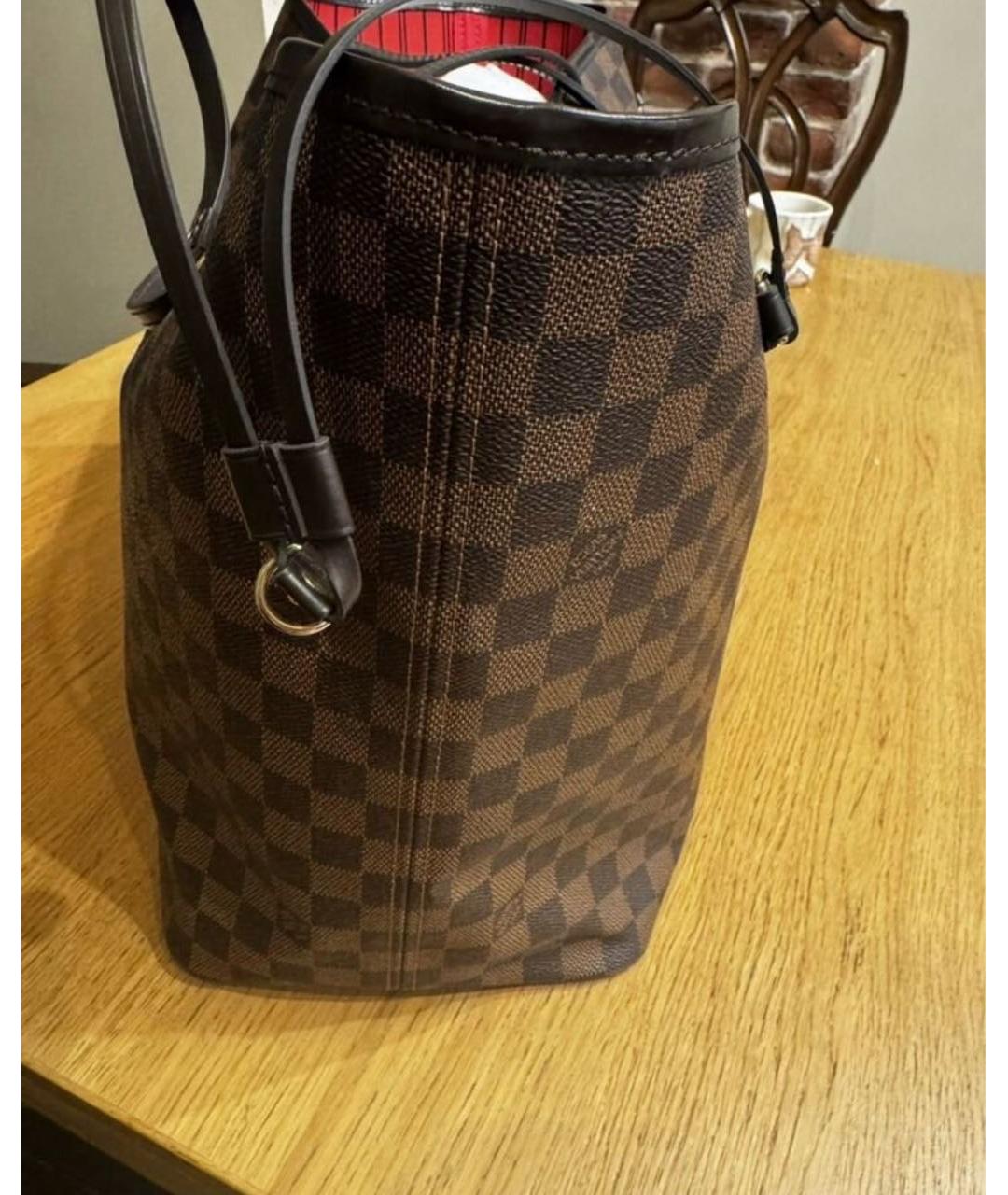 LOUIS VUITTON Коричневая сумка тоут, фото 3