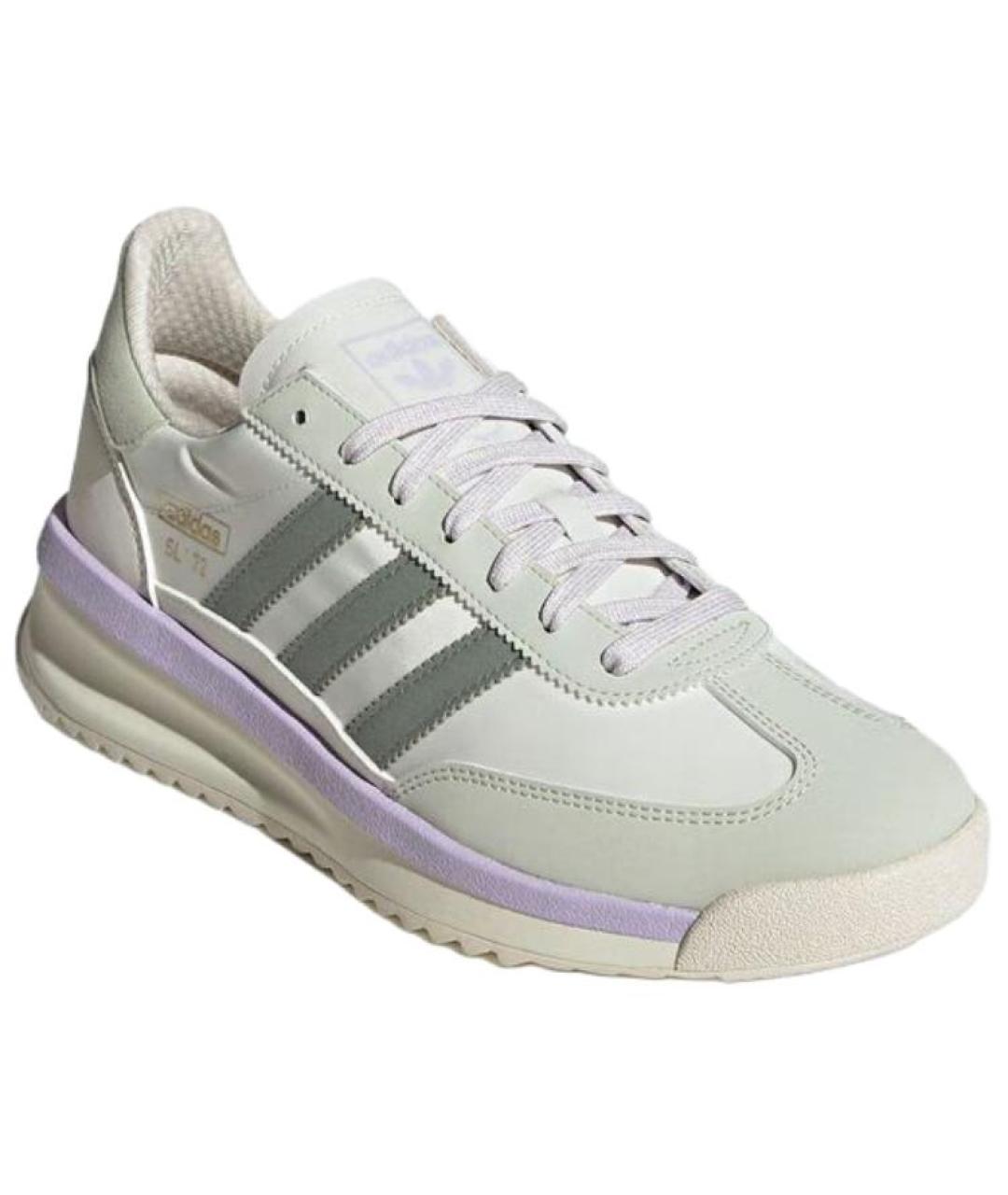 ADIDAS Белые кожаные кроссовки, фото 3