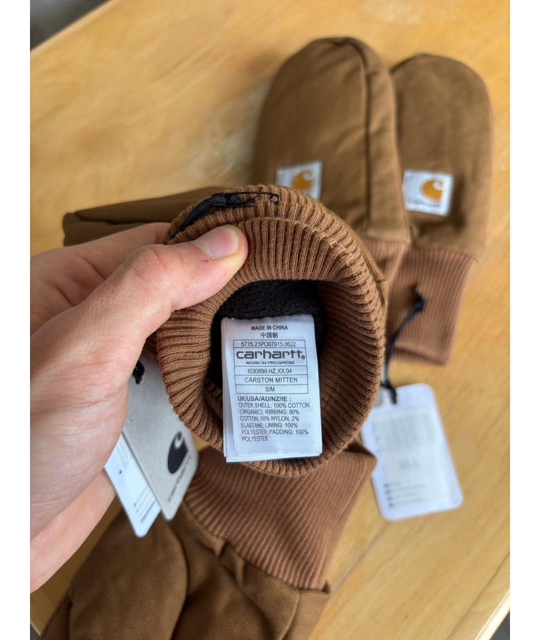 CARHARTT WIP Коричневые перчатки, фото 3