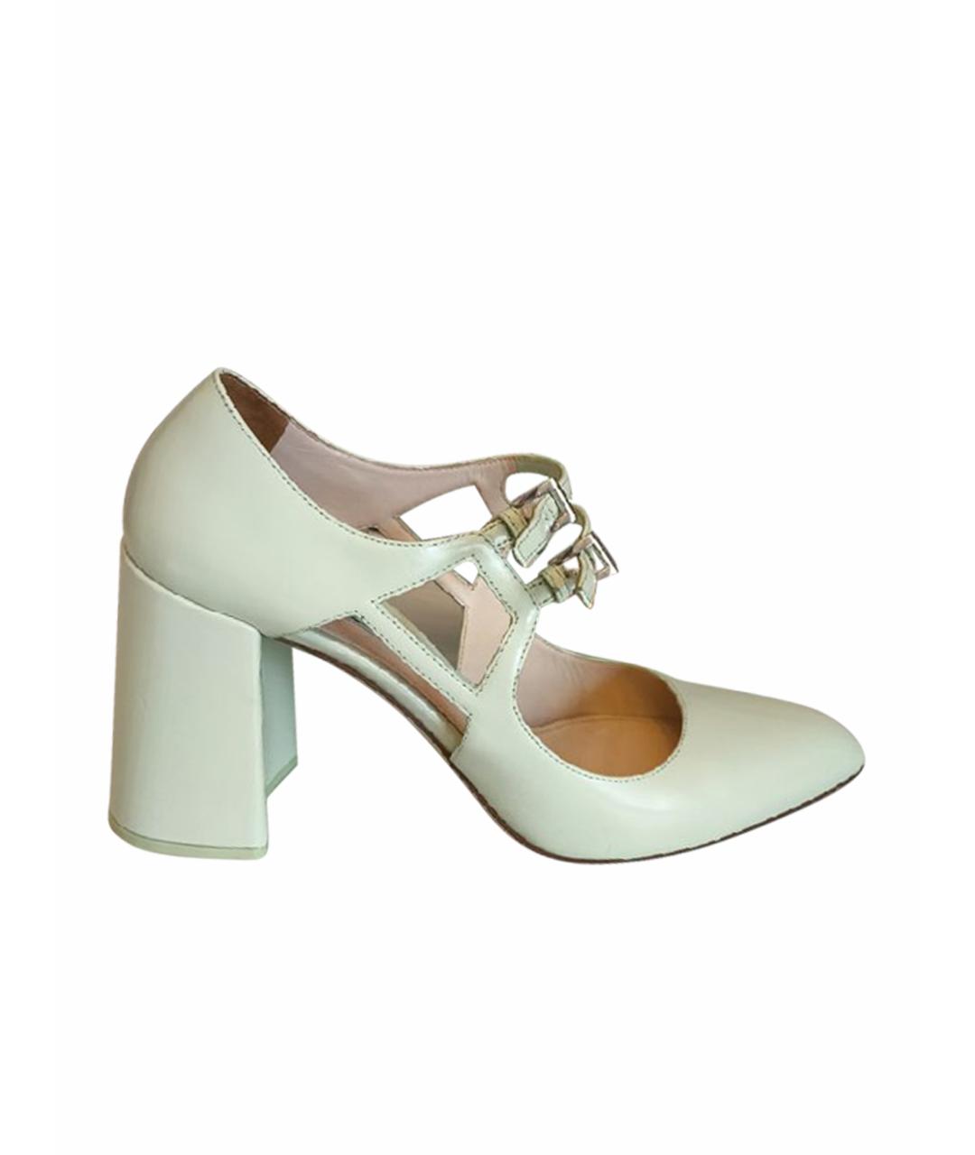 PRADA Салатовые кожаные туфли, фото 1