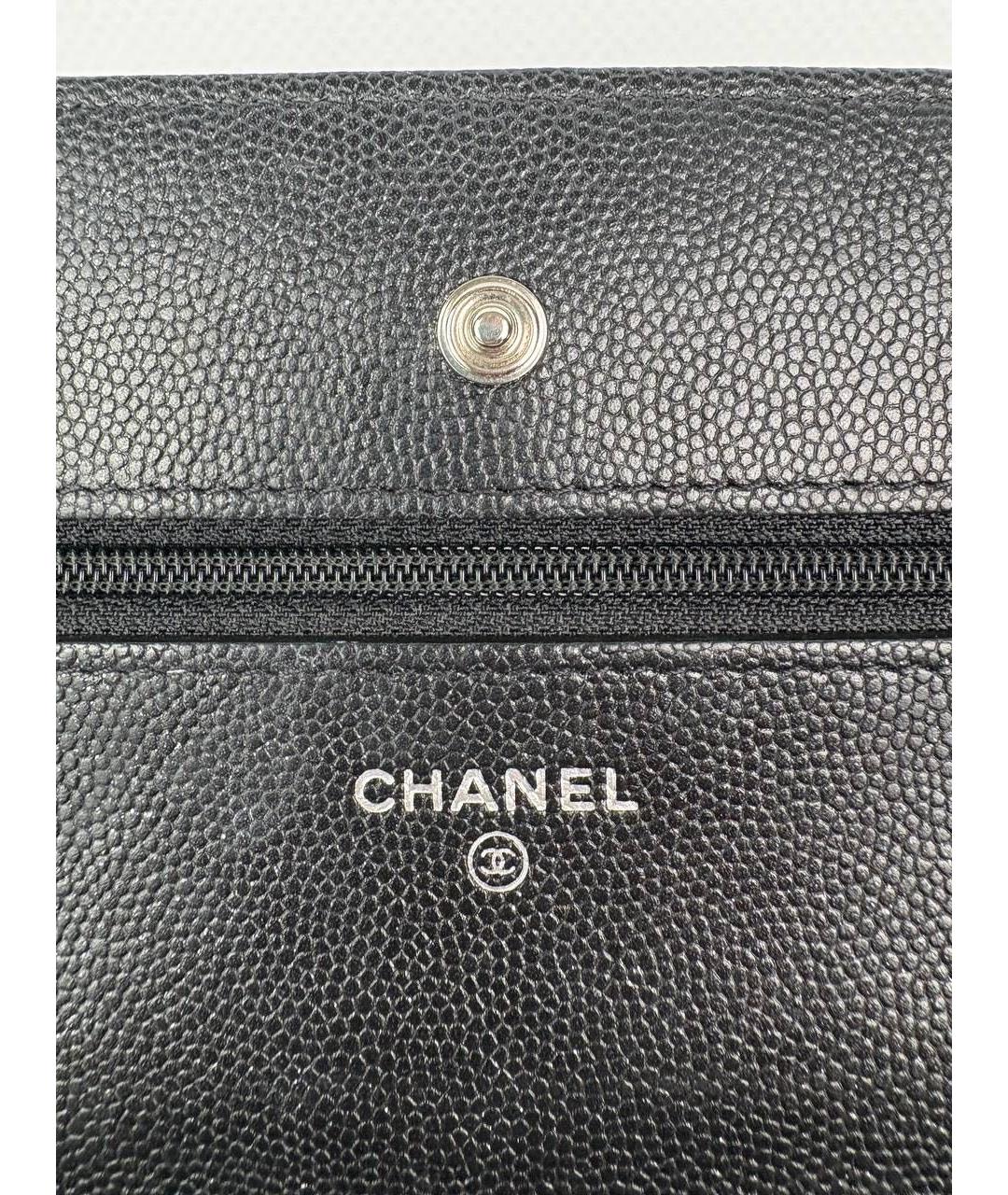 CHANEL Черная кожаная сумка через плечо, фото 7