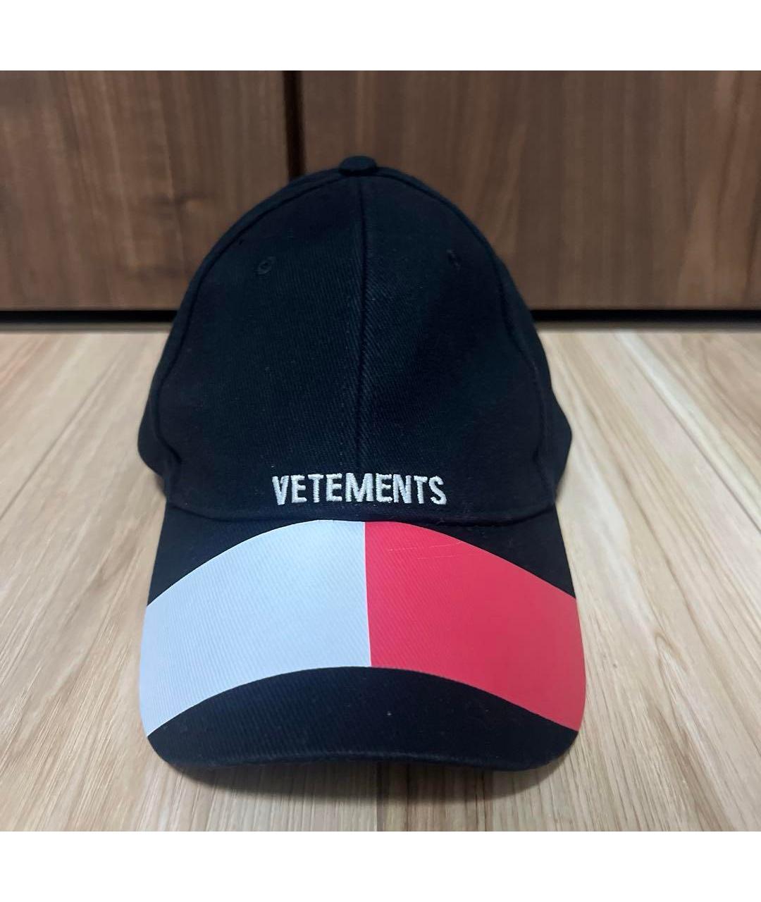 VETEMENTS Черная хлопковая кепка, фото 6