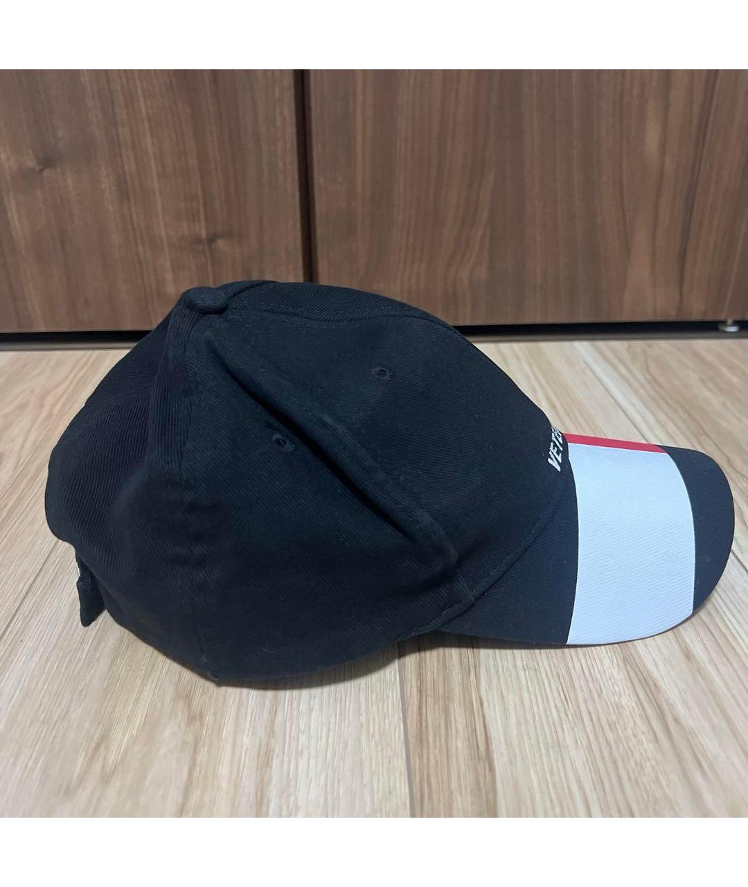 VETEMENTS Черная хлопковая кепка, фото 2