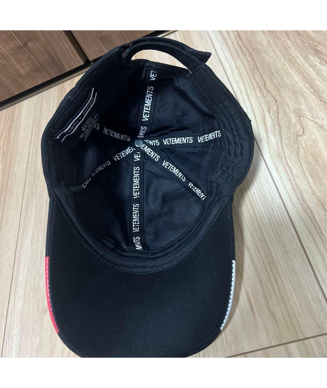 VETEMENTS Черная хлопковая кепка, фото 5