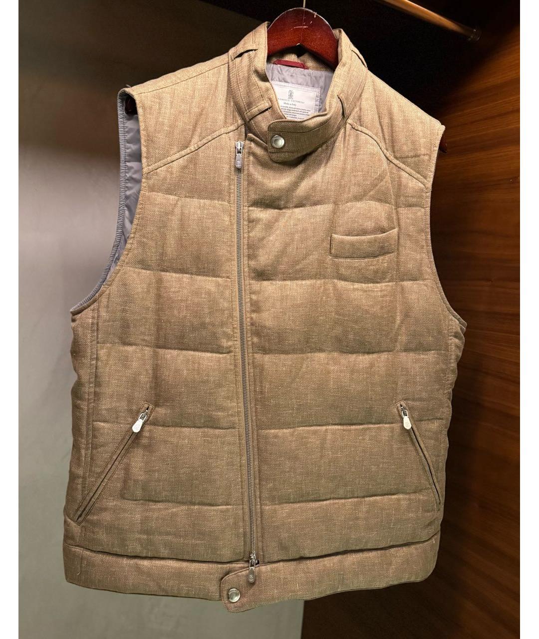 BRUNELLO CUCINELLI Бежевый жилет, фото 2