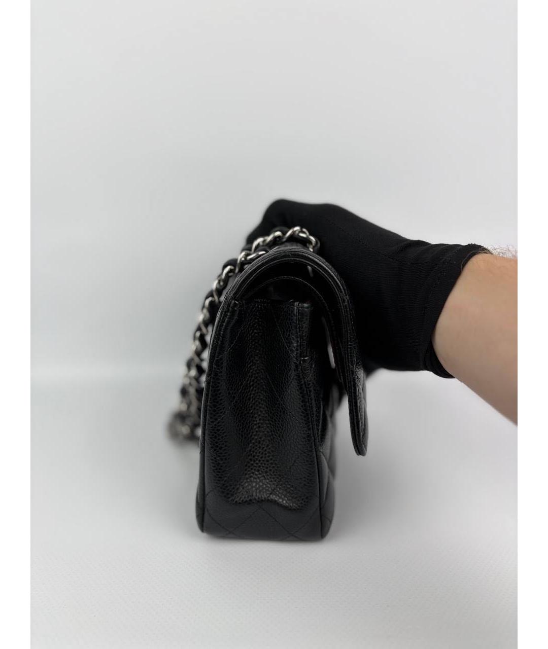 CHANEL Черная кожаная сумка через плечо, фото 4