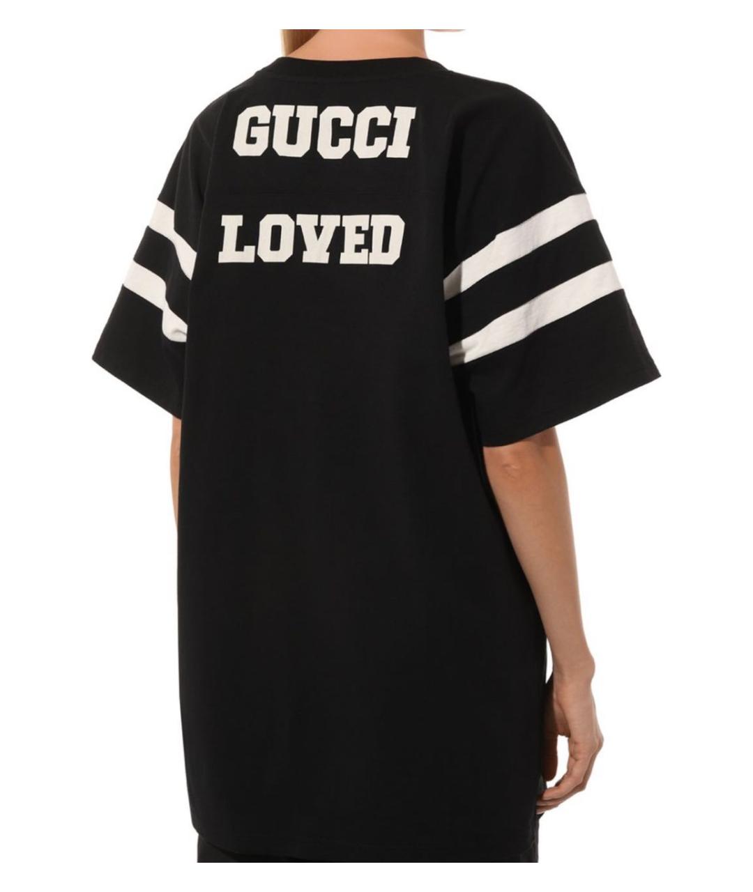 GUCCI Черная хлопковая футболка, фото 3