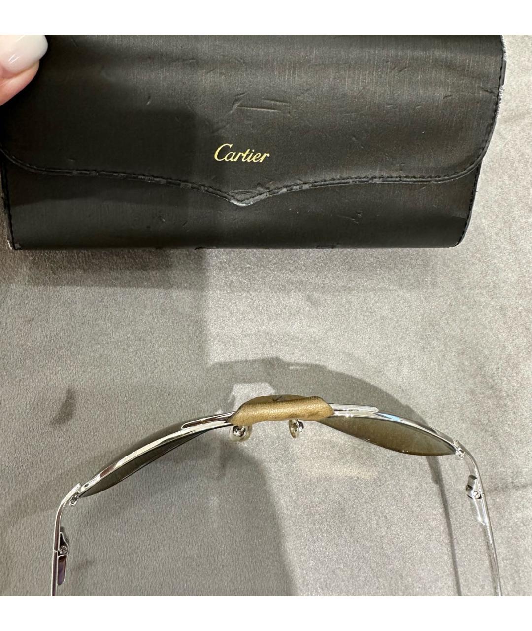 CARTIER Металлические солнцезащитные очки, фото 8