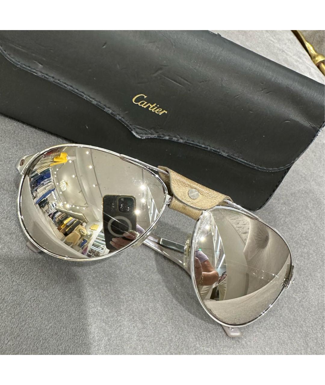 CARTIER Металлические солнцезащитные очки, фото 9