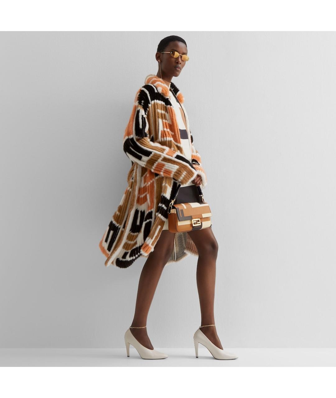 FENDI Желтые металлические солнцезащитные очки, фото 3