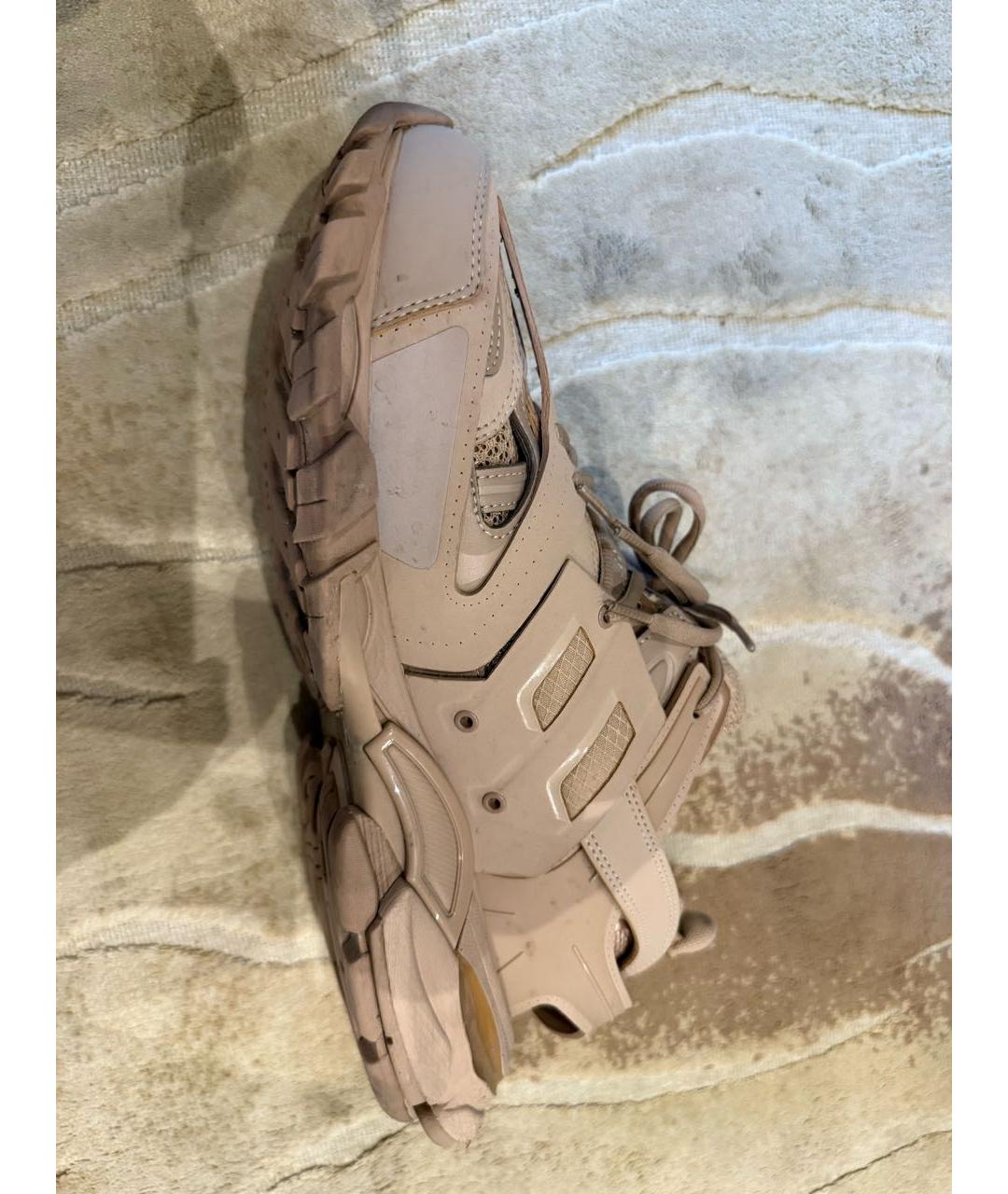 BALENCIAGA Коричневые синтетические низкие кроссовки / кеды, фото 5