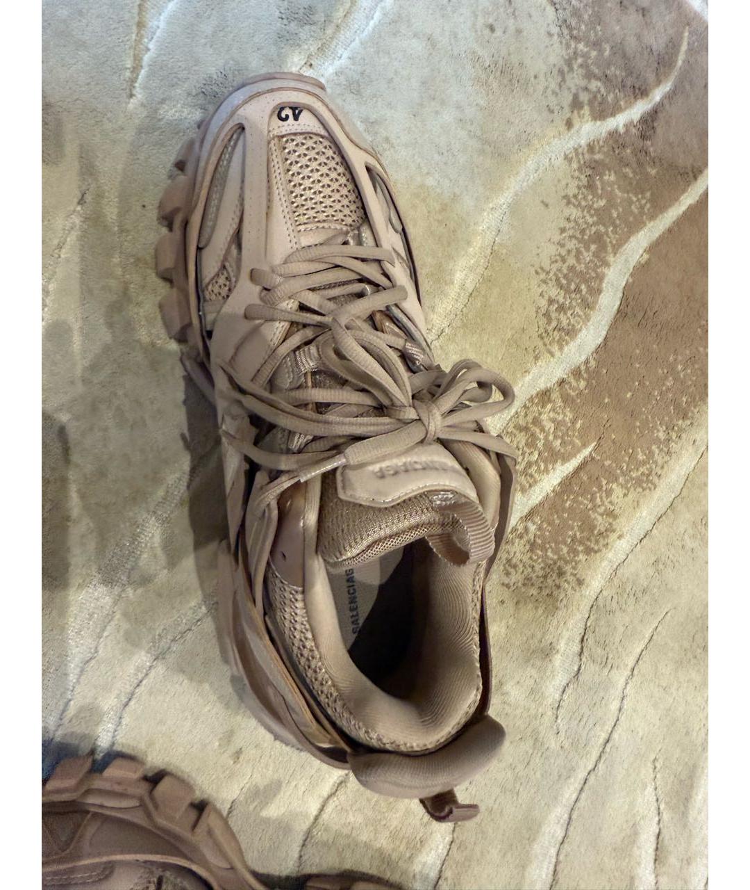 BALENCIAGA Коричневые синтетические низкие кроссовки / кеды, фото 3