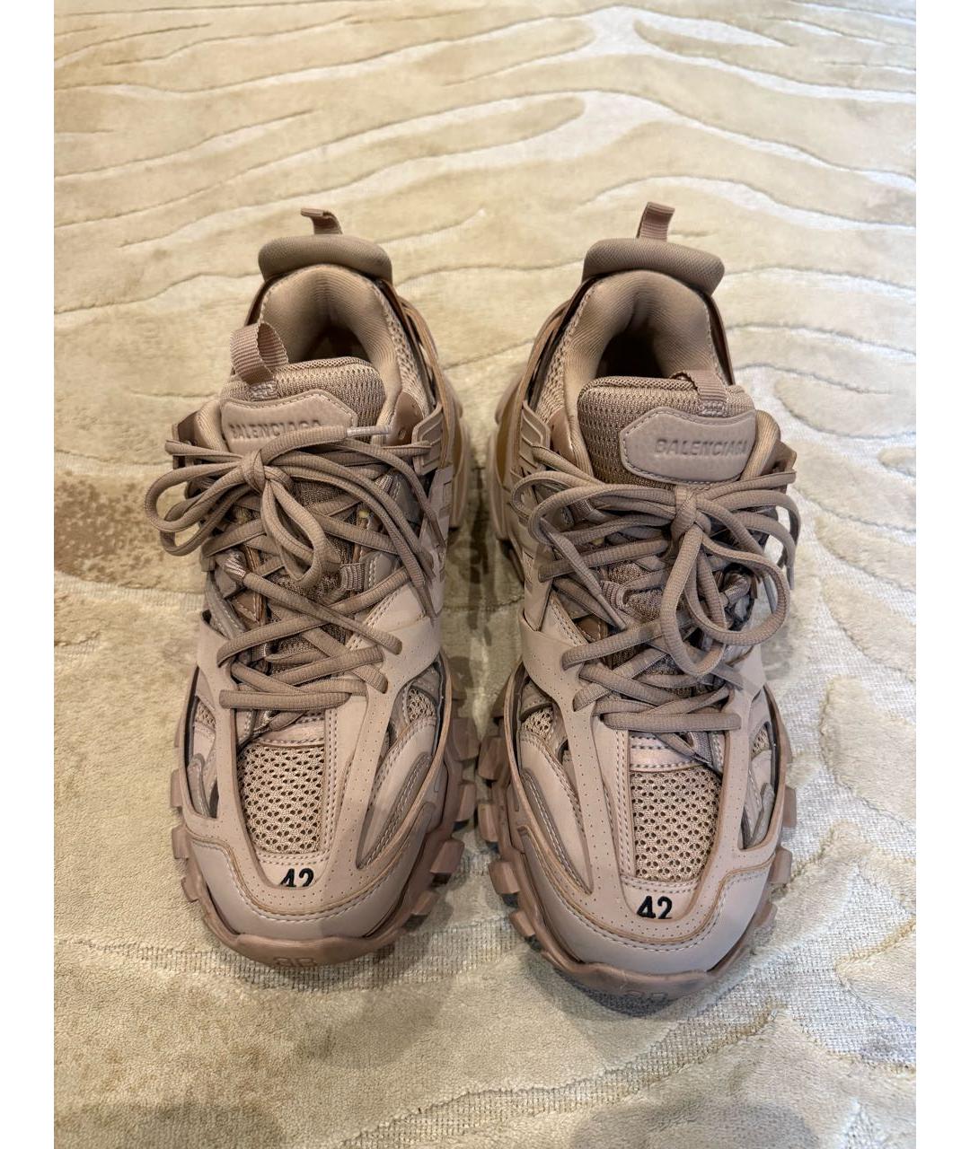 BALENCIAGA Коричневые синтетические низкие кроссовки / кеды, фото 2