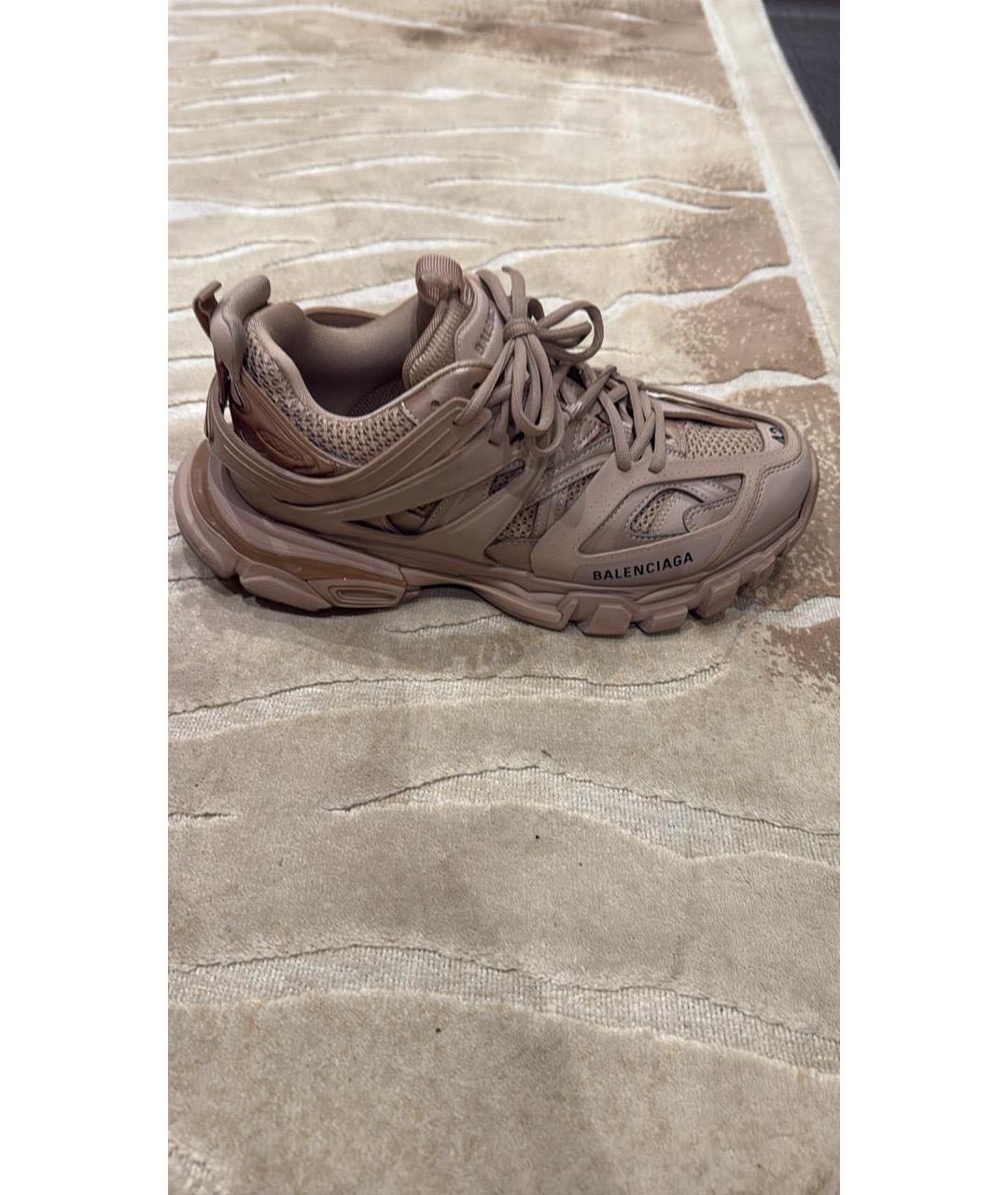BALENCIAGA Коричневые синтетические низкие кроссовки / кеды, фото 6
