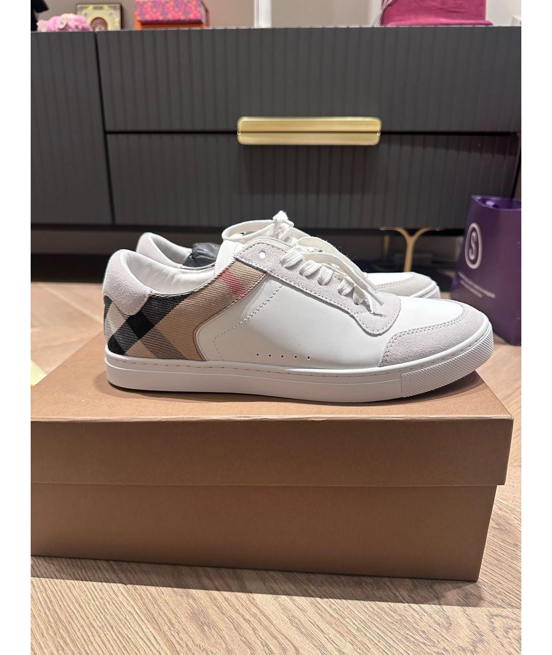 BURBERRY Белые кеды, фото 5