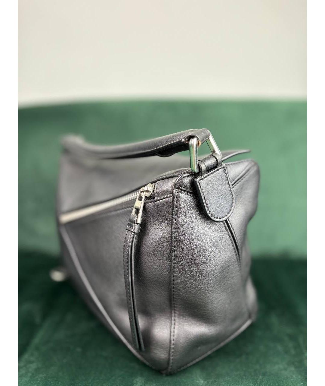 LOEWE Черная кожаная сумка через плечо, фото 4