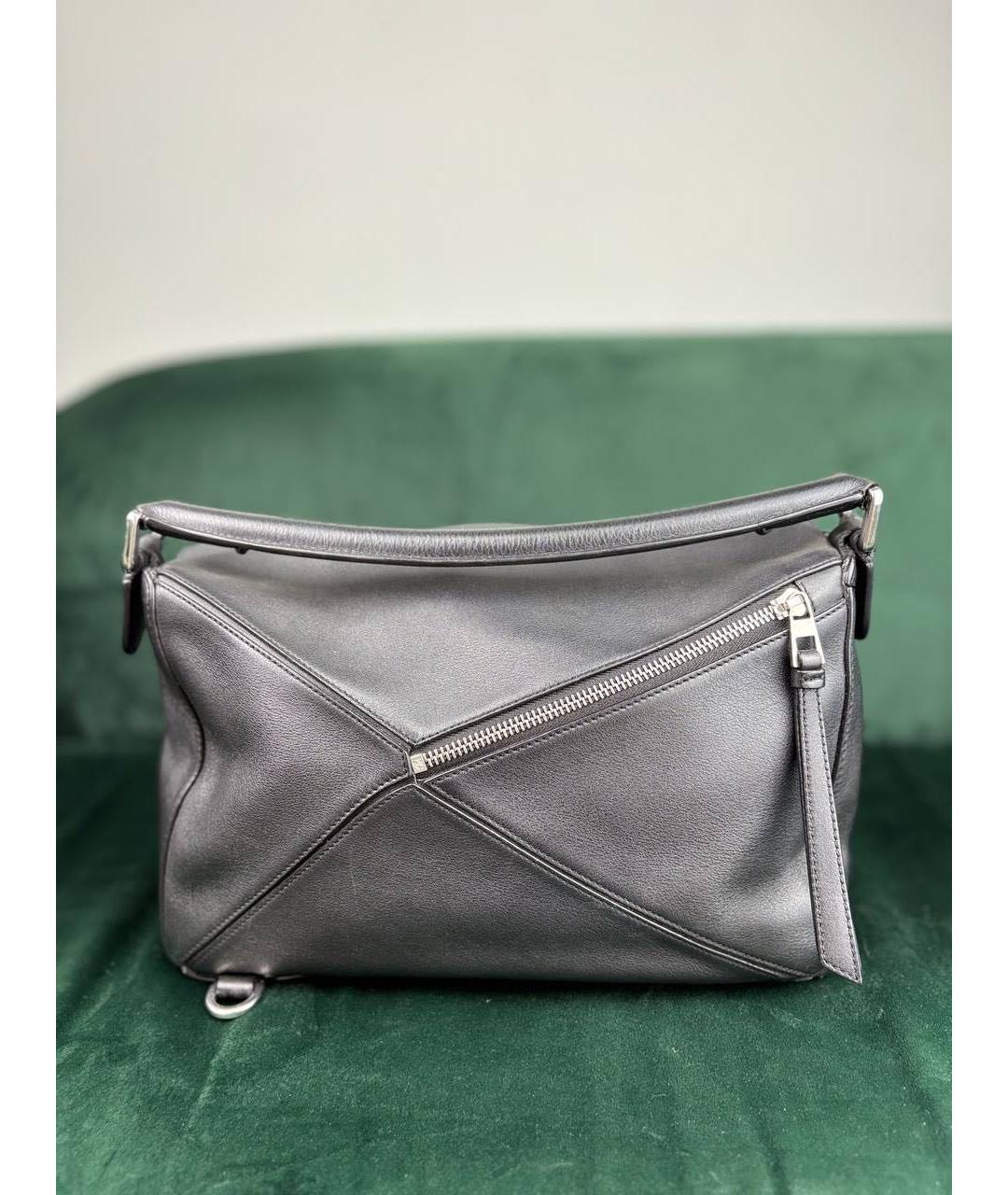 LOEWE Черная кожаная сумка через плечо, фото 3