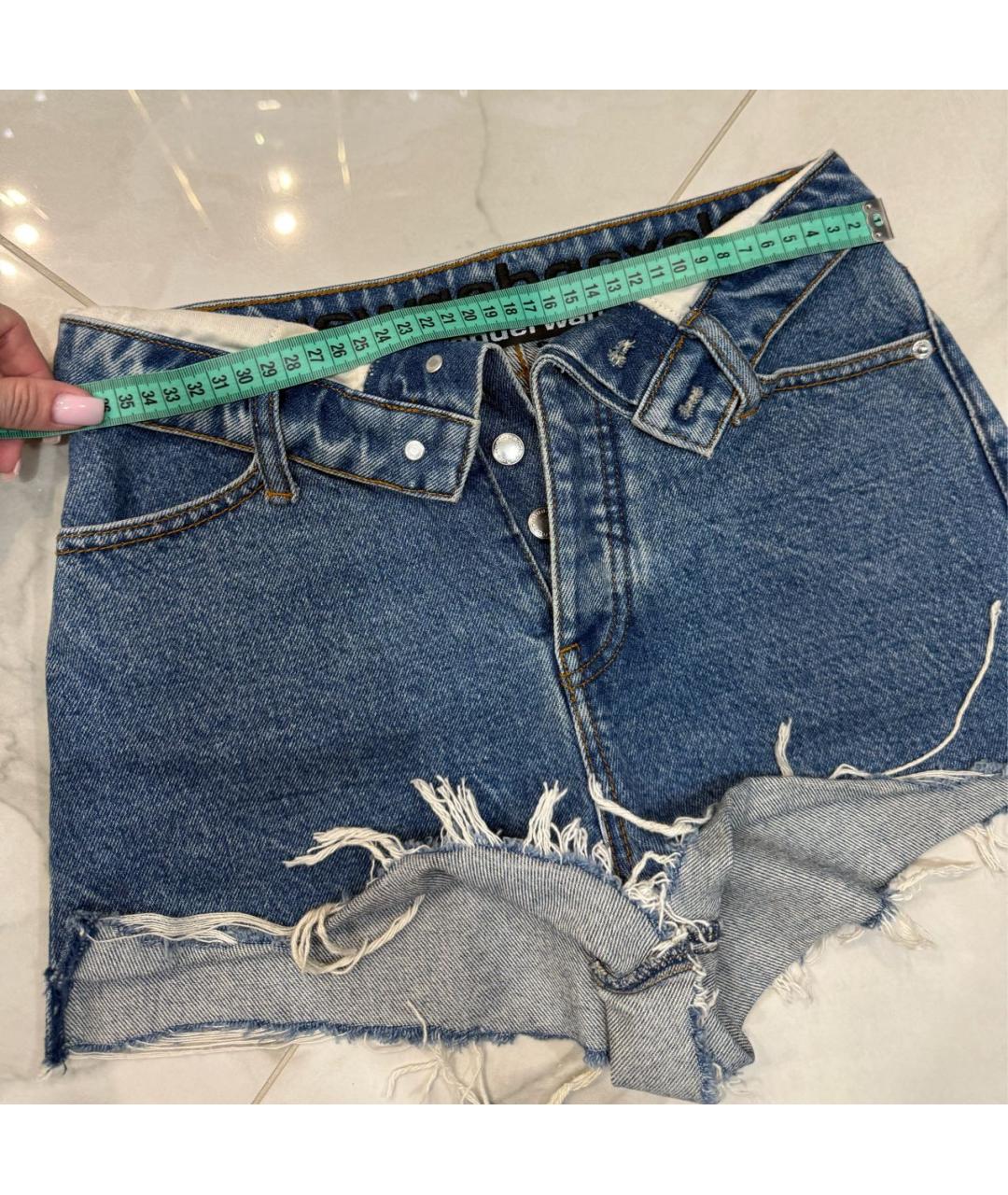 ALEXANDER WANG Синие хлопковые шорты, фото 6