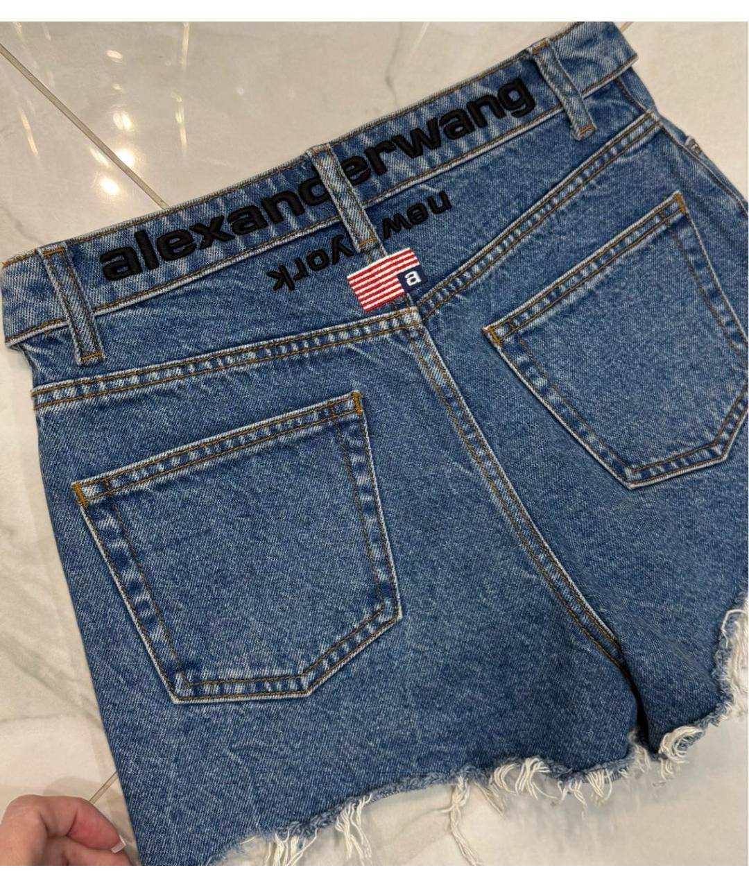 ALEXANDER WANG Синие хлопковые шорты, фото 4