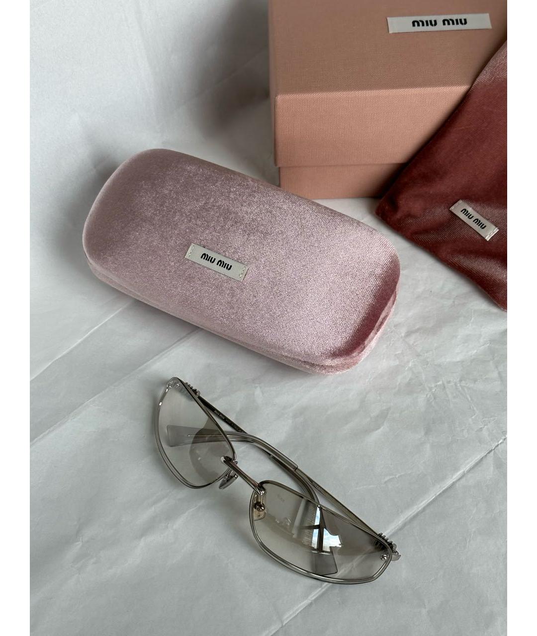 MIU MIU Металлические солнцезащитные очки, фото 6