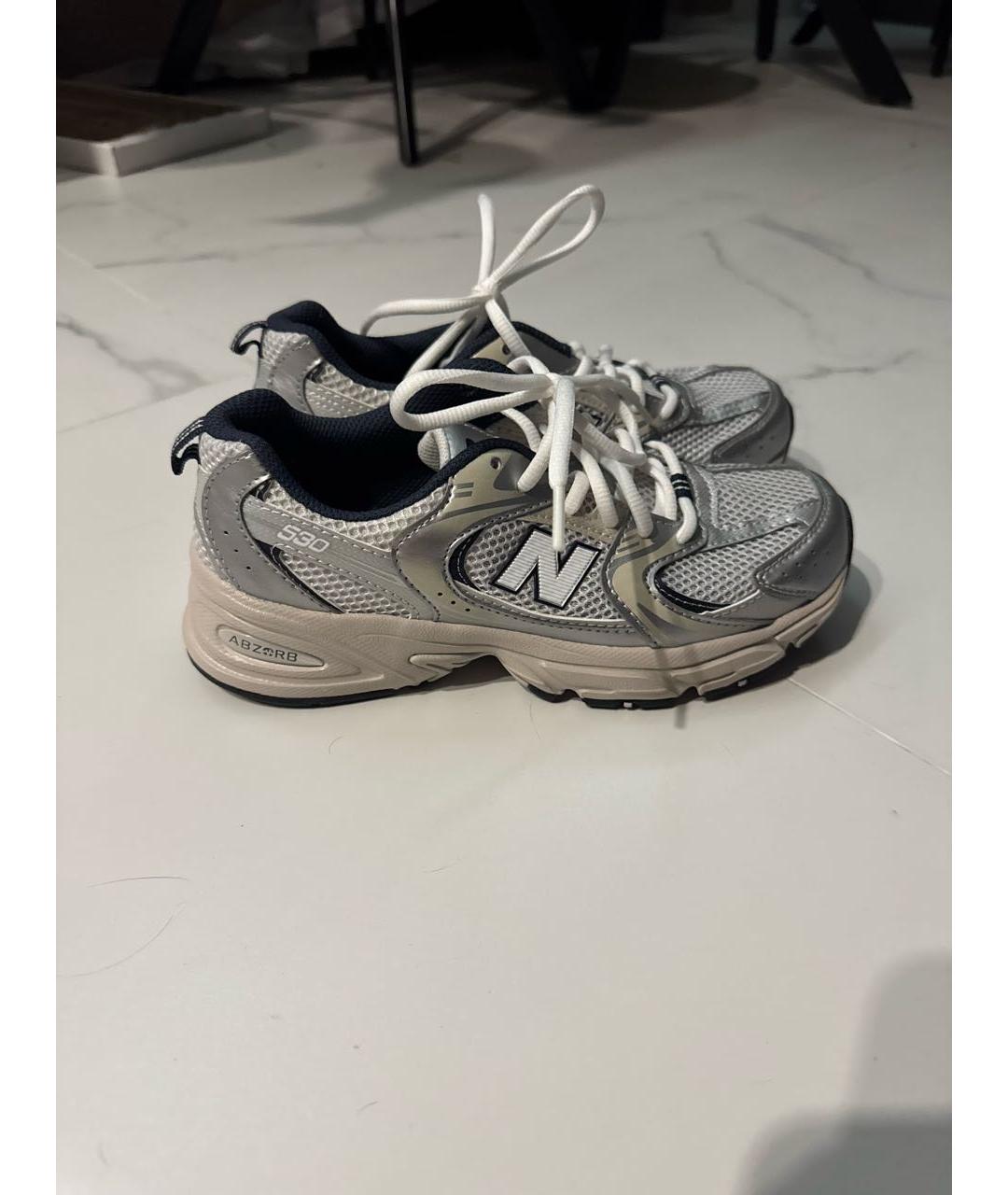 NEW BALANCE Серебряные кроссовки, фото 5