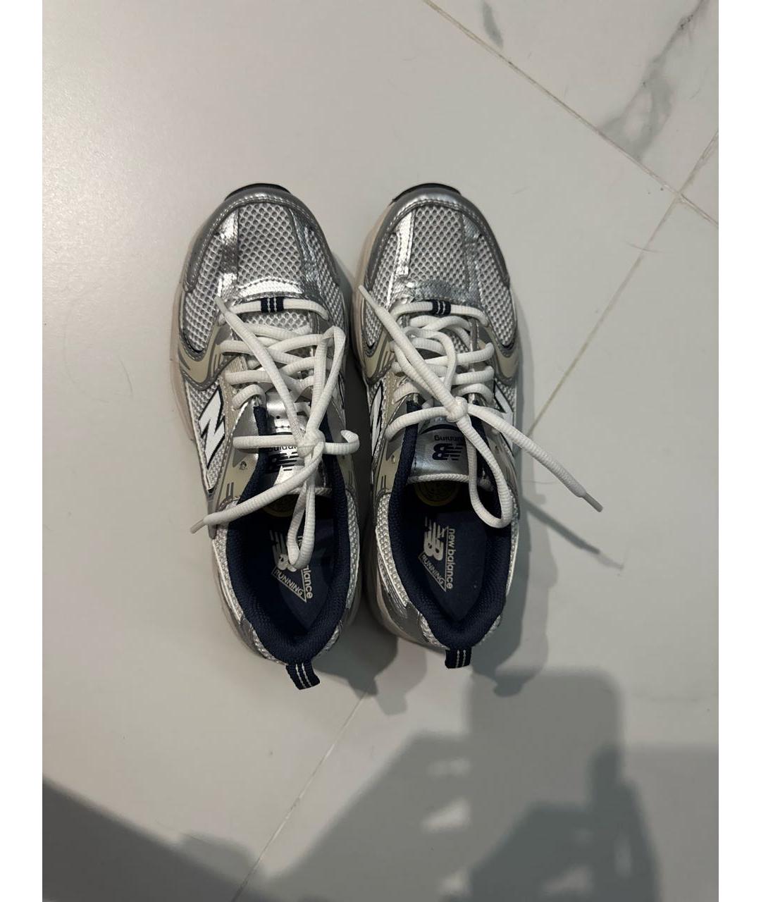 NEW BALANCE Серебряные кроссовки, фото 3