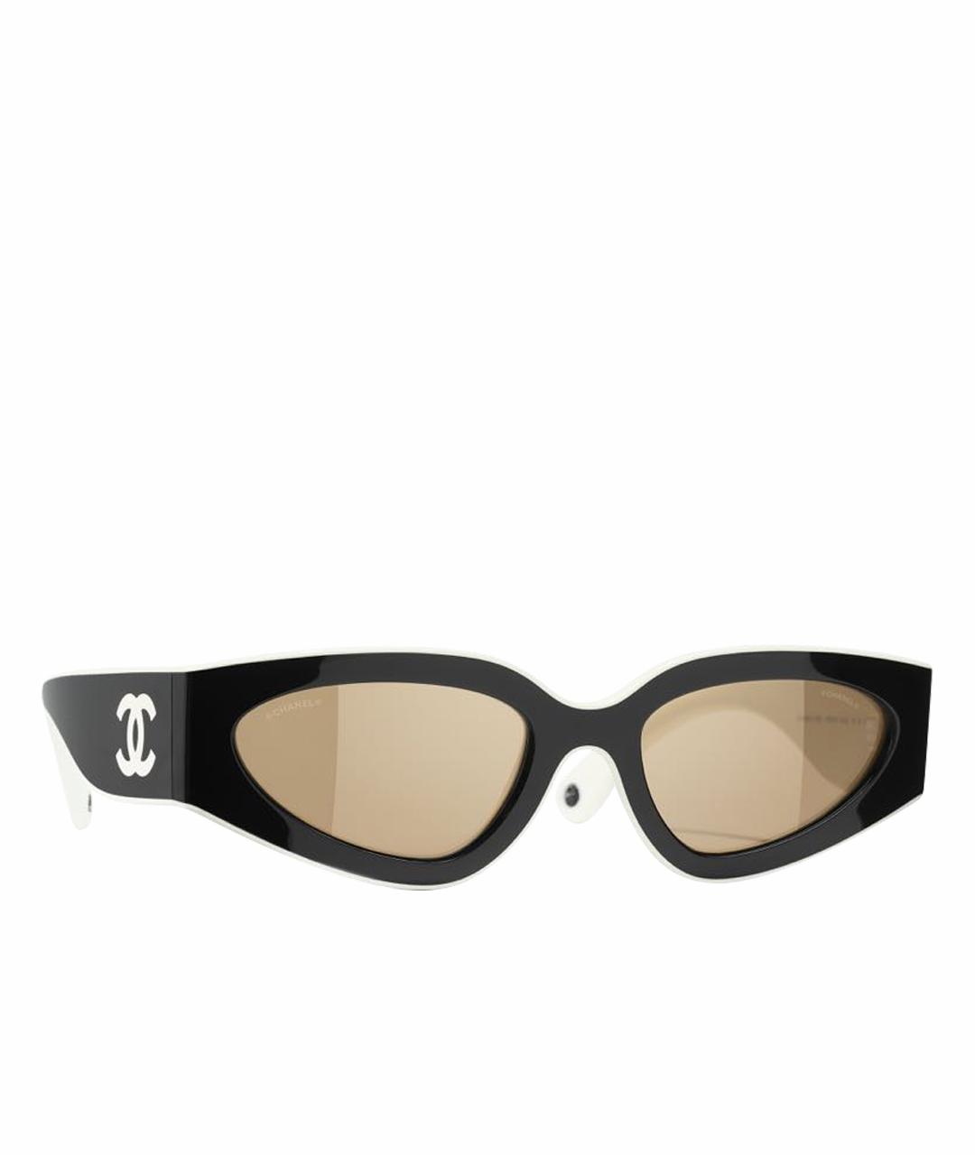 CHANEL Черные пластиковые солнцезащитные очки, фото 1